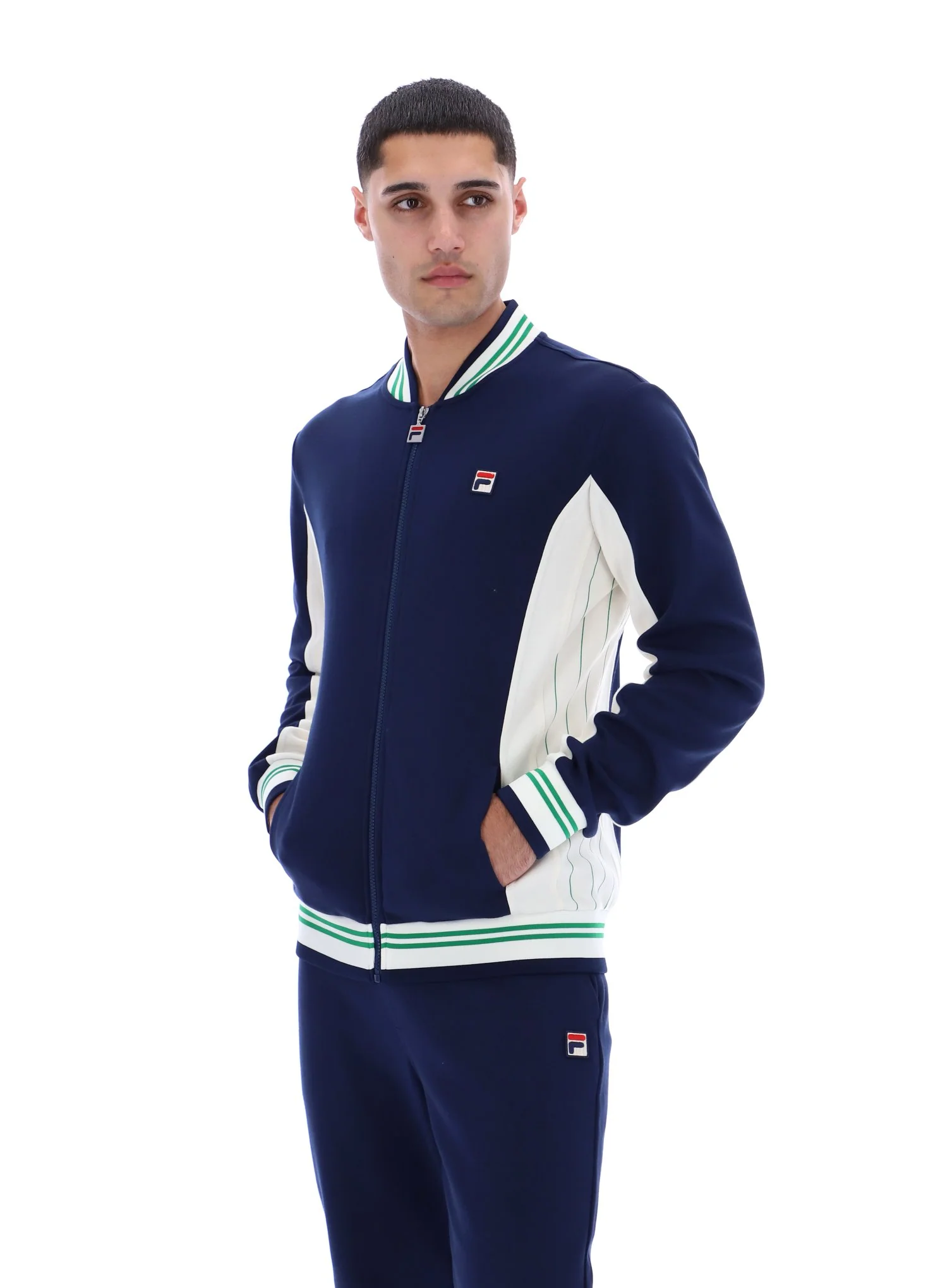 Fila Navy Settanta Baseball Track Top - Image 7