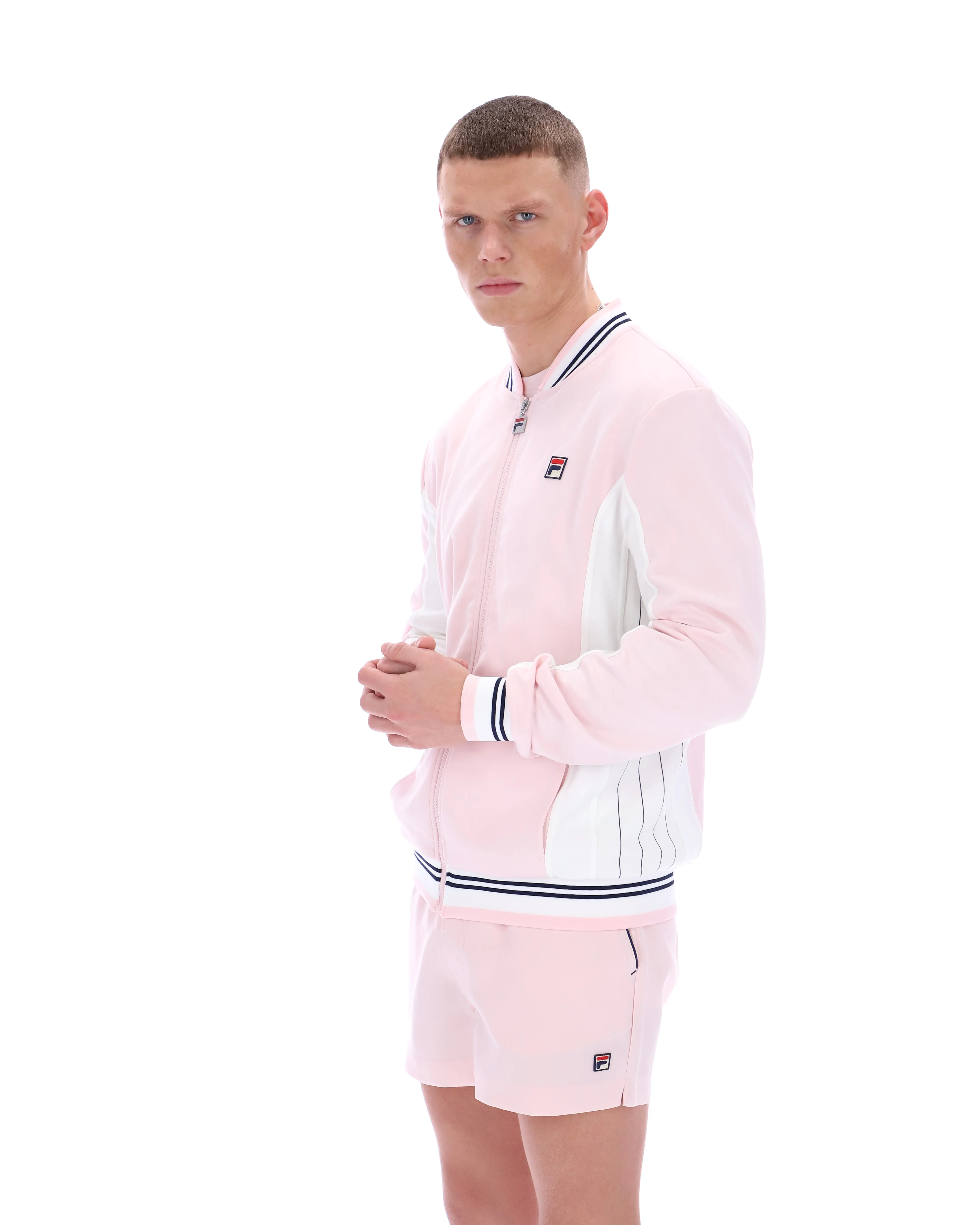 Pale Pink Settanta Baseball Track Top - Image 3