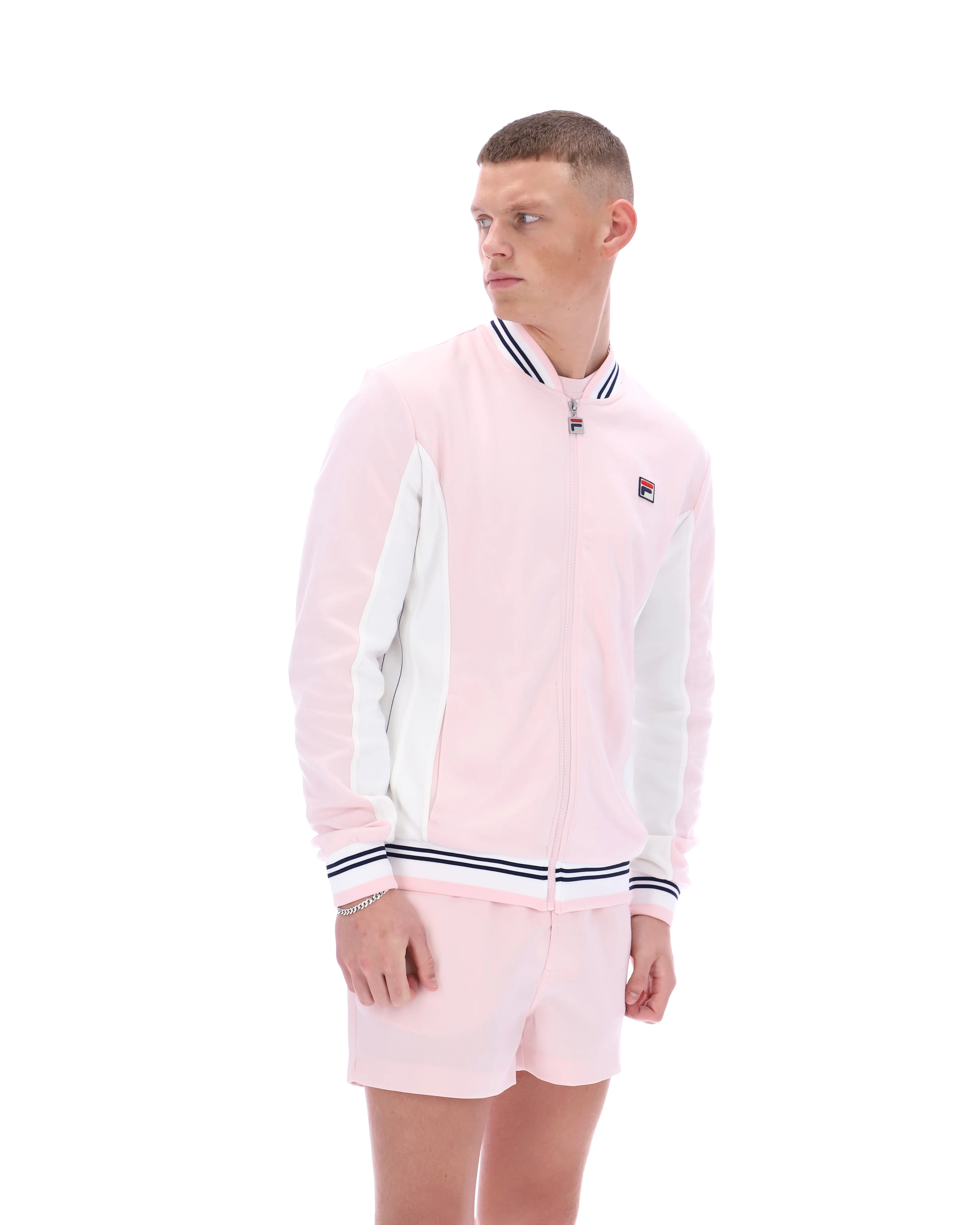 Pale Pink Settanta Baseball Track Top - Image 5
