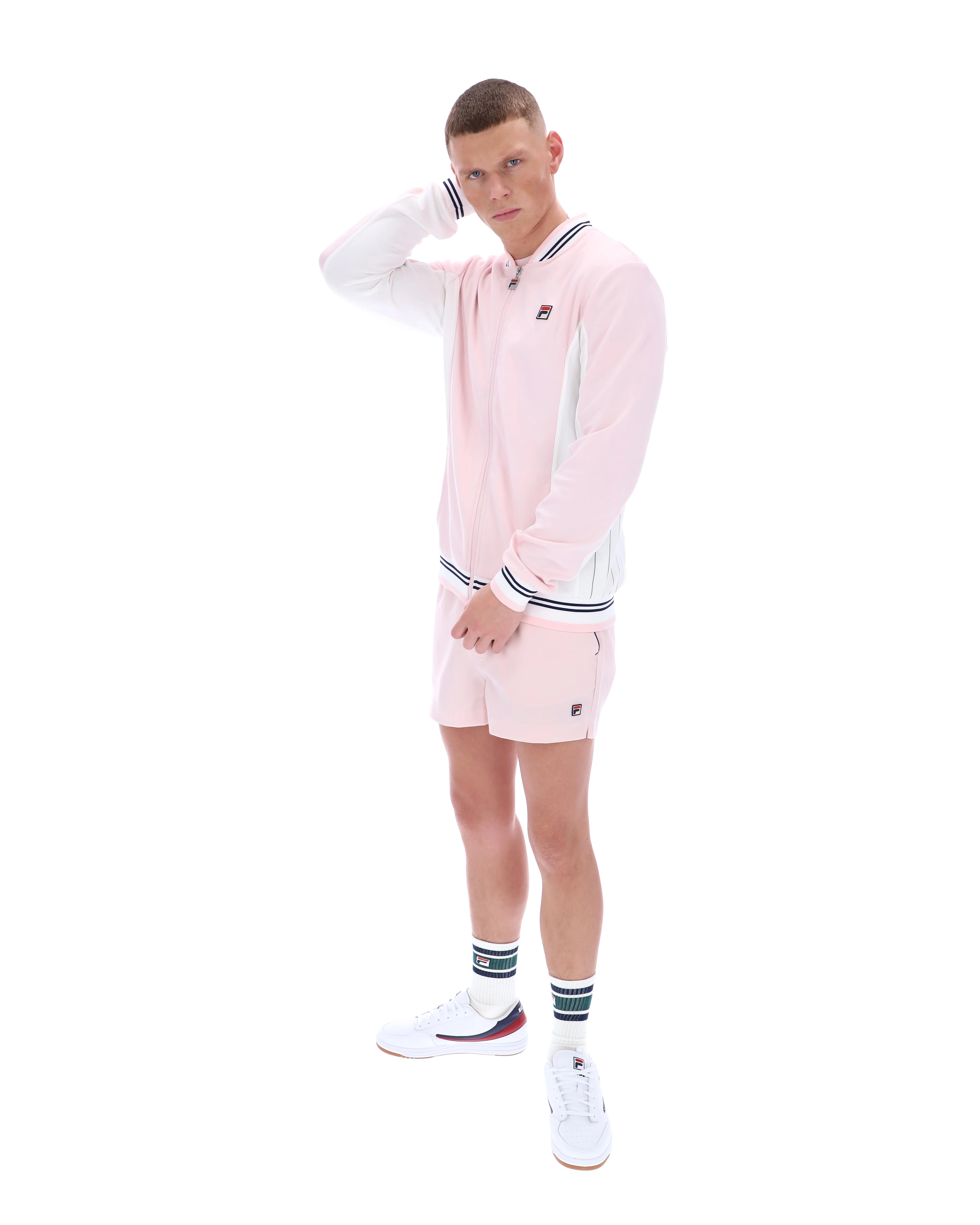 Pale Pink Settanta Baseball Track Top - Image 6