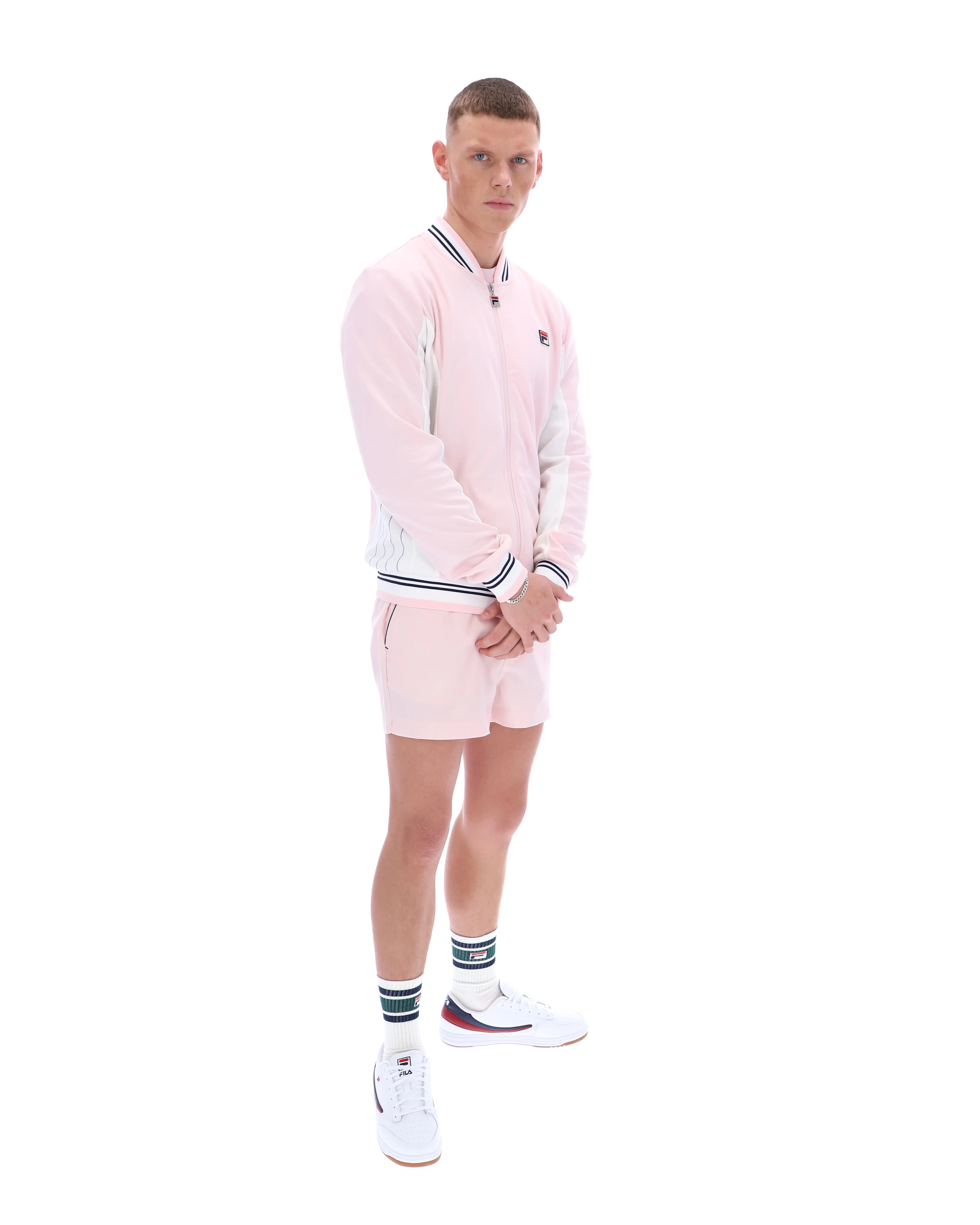 Pale Pink Settanta Baseball Track Top - Image 7