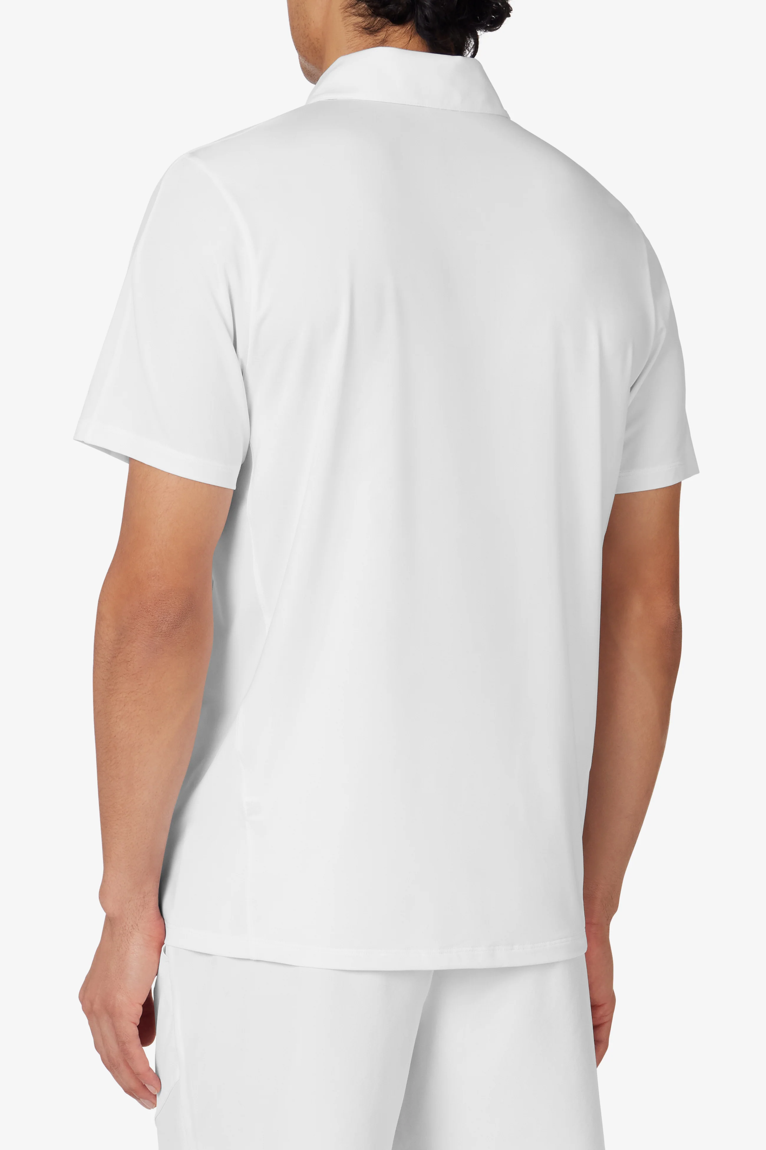 White Short Sleeve Tennis Polo - Image 3