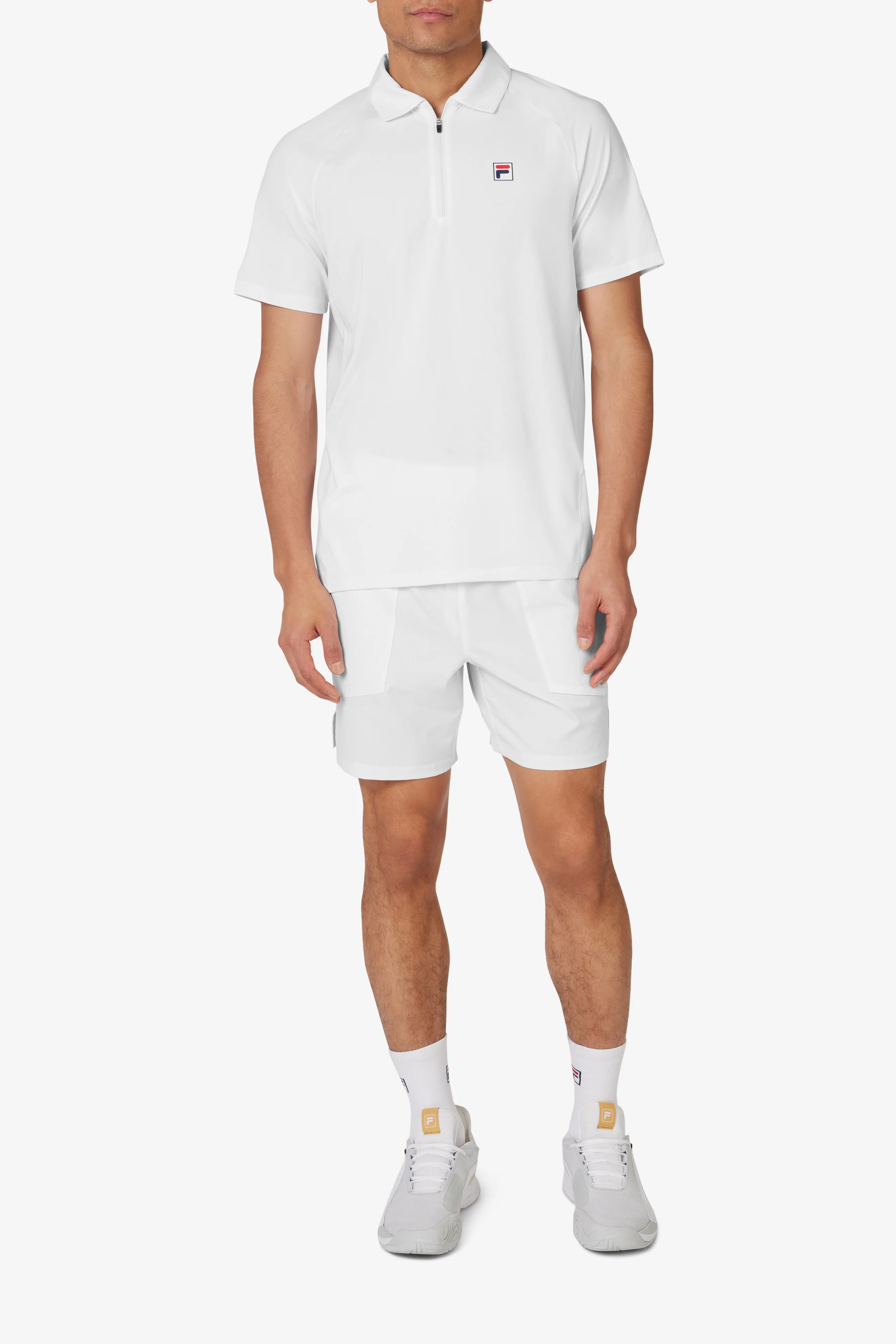 White Short Sleeve Tennis Polo - Image 4