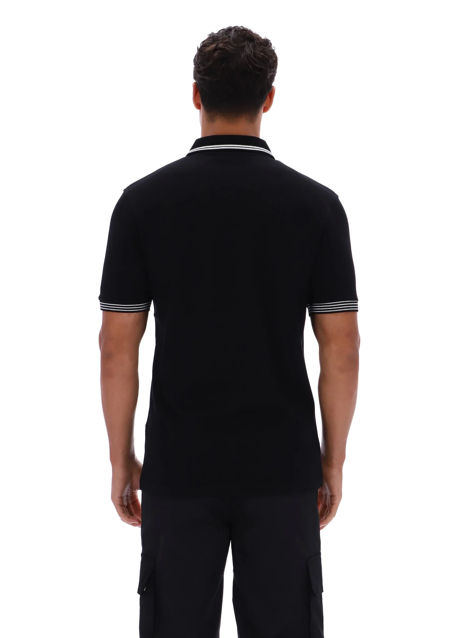 Black Soren 2 Polo Shirt with Tipping - Image 7