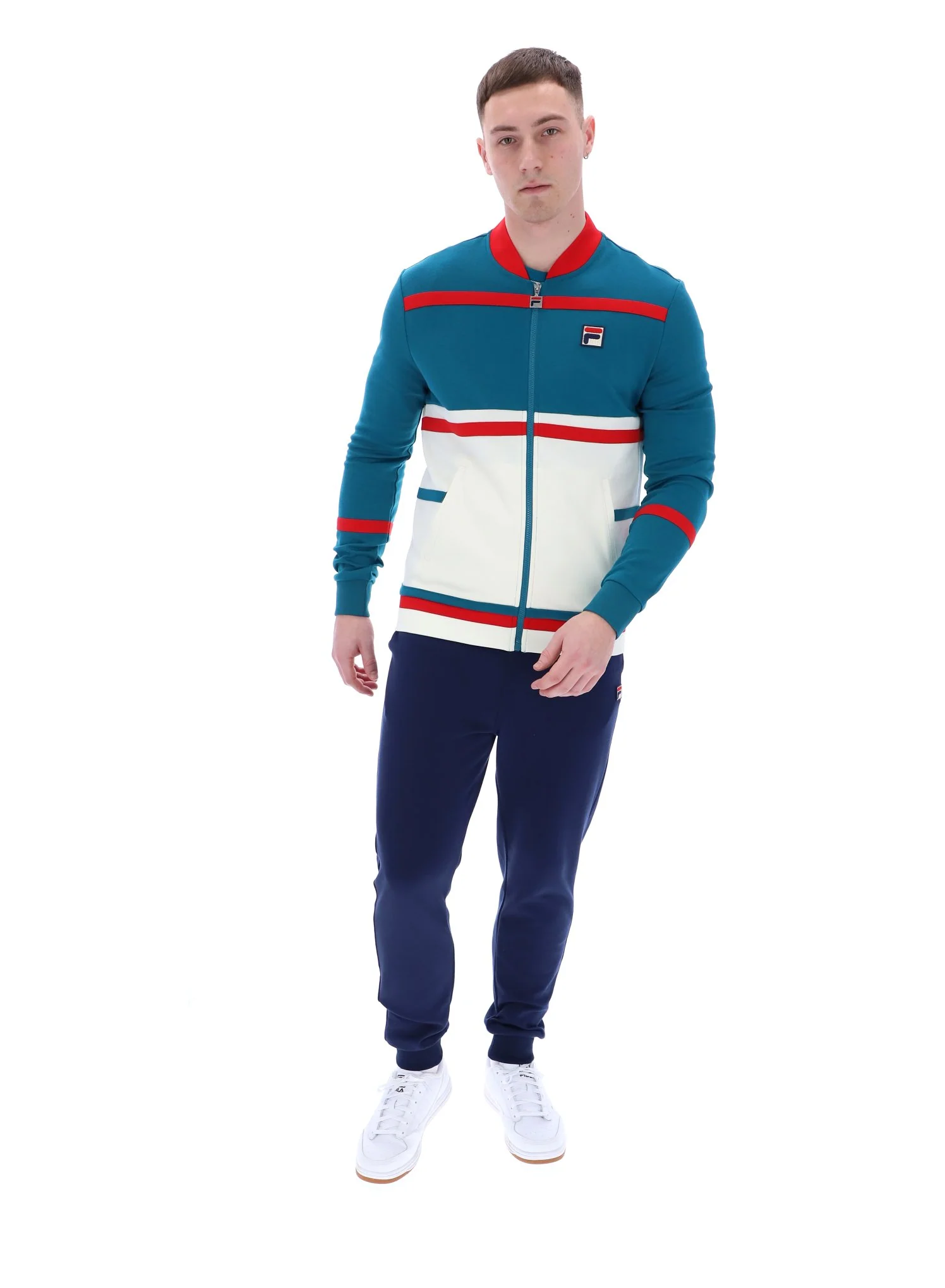 Deep Lagoon Stefan Archive Cut And Sew Track Top - Image 4