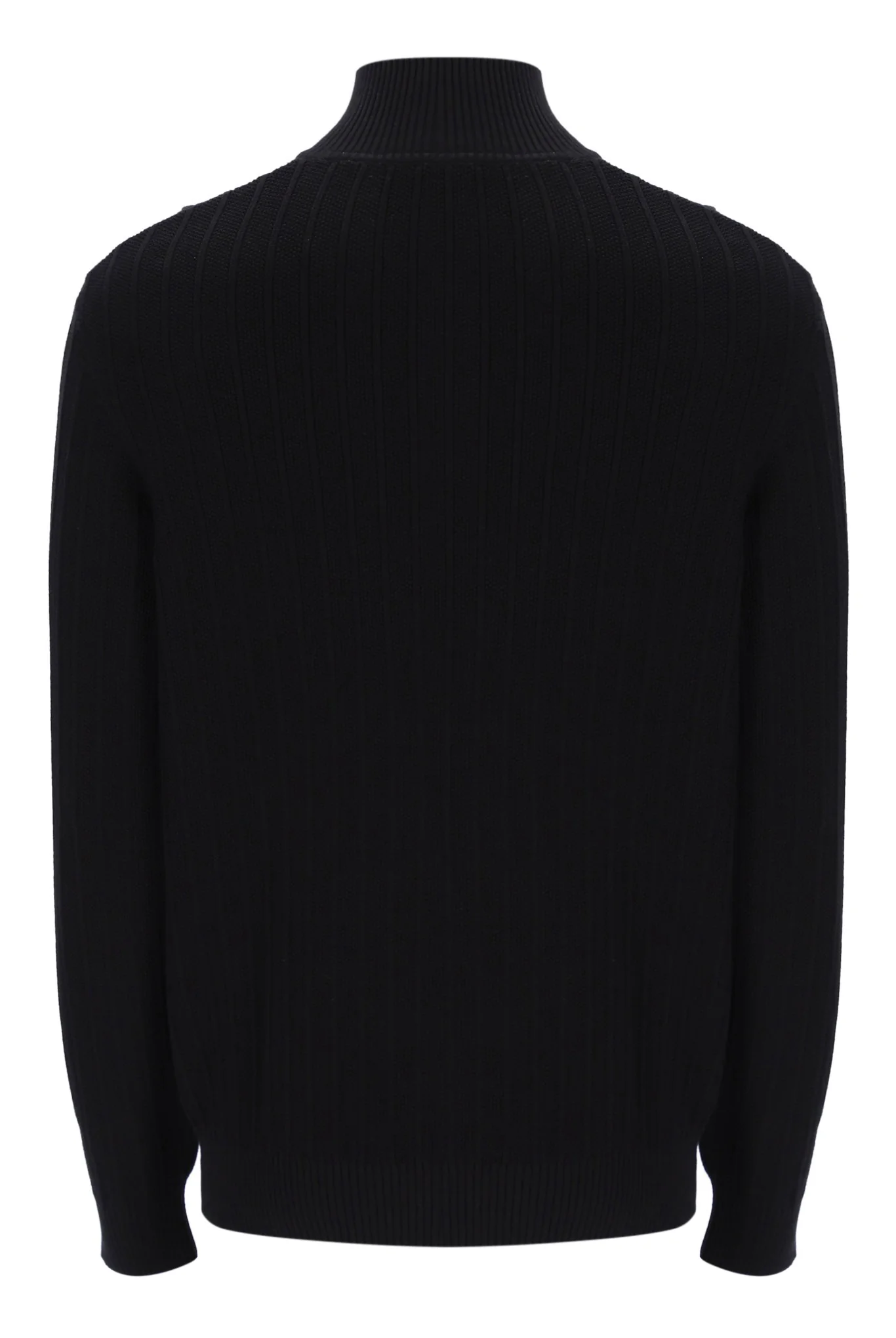 Black Stevie 1/4 Zip Funnel Neck Textured Knit - Image 10