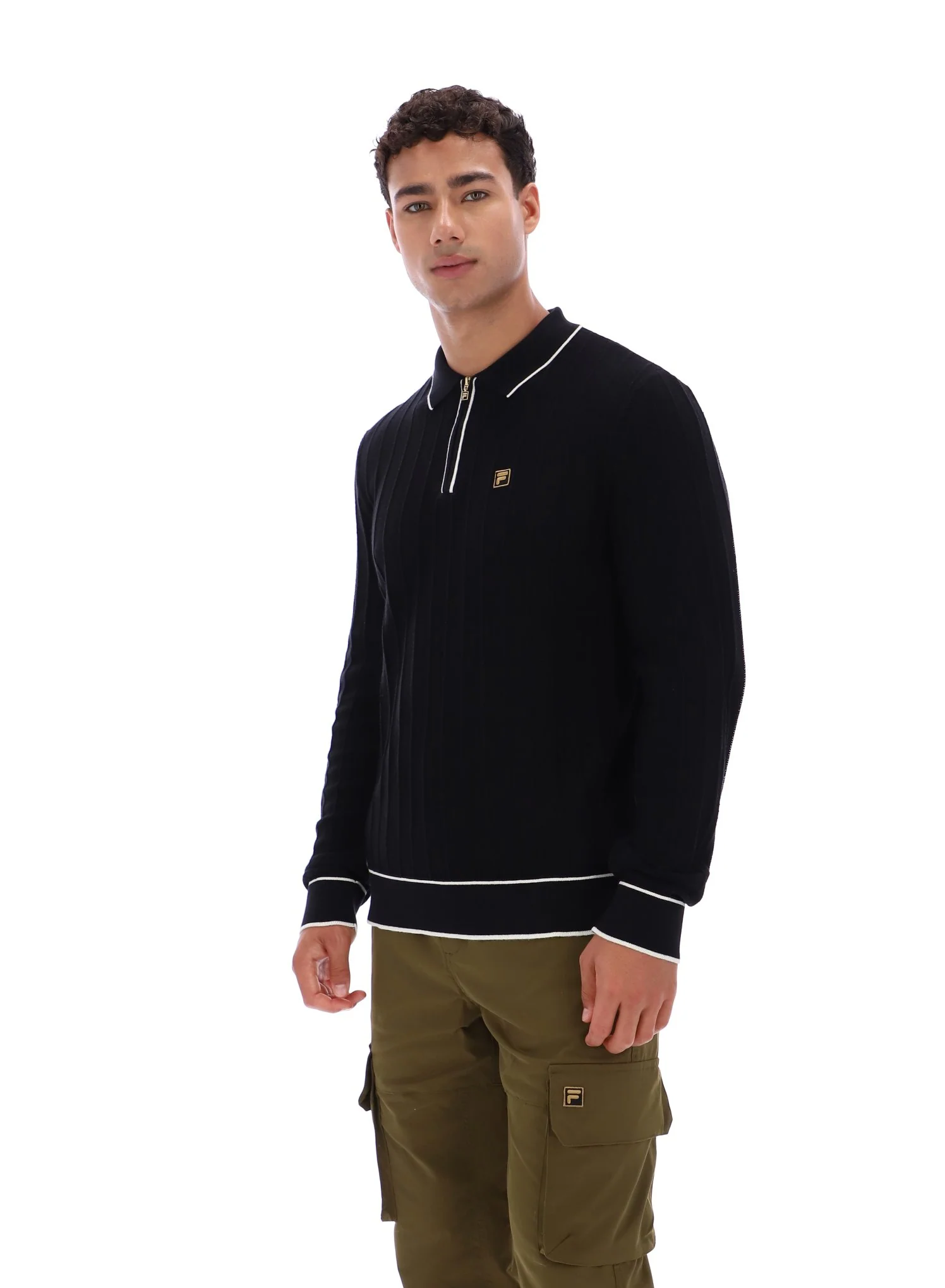 Black Sully Long Sleeve Polo Shirt - Image 2