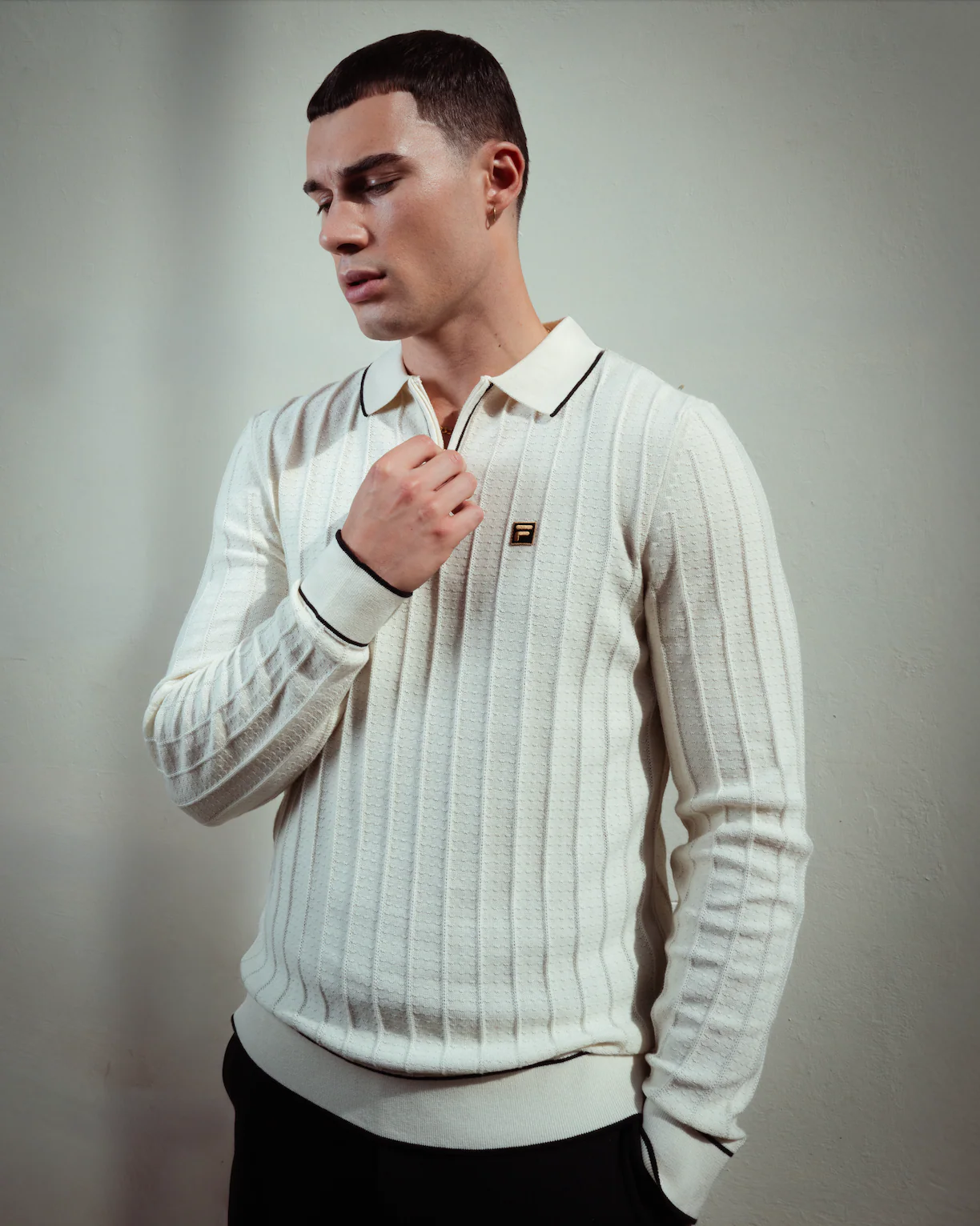 Tofu Sully Long Sleeve Polo Shirt - Image 2