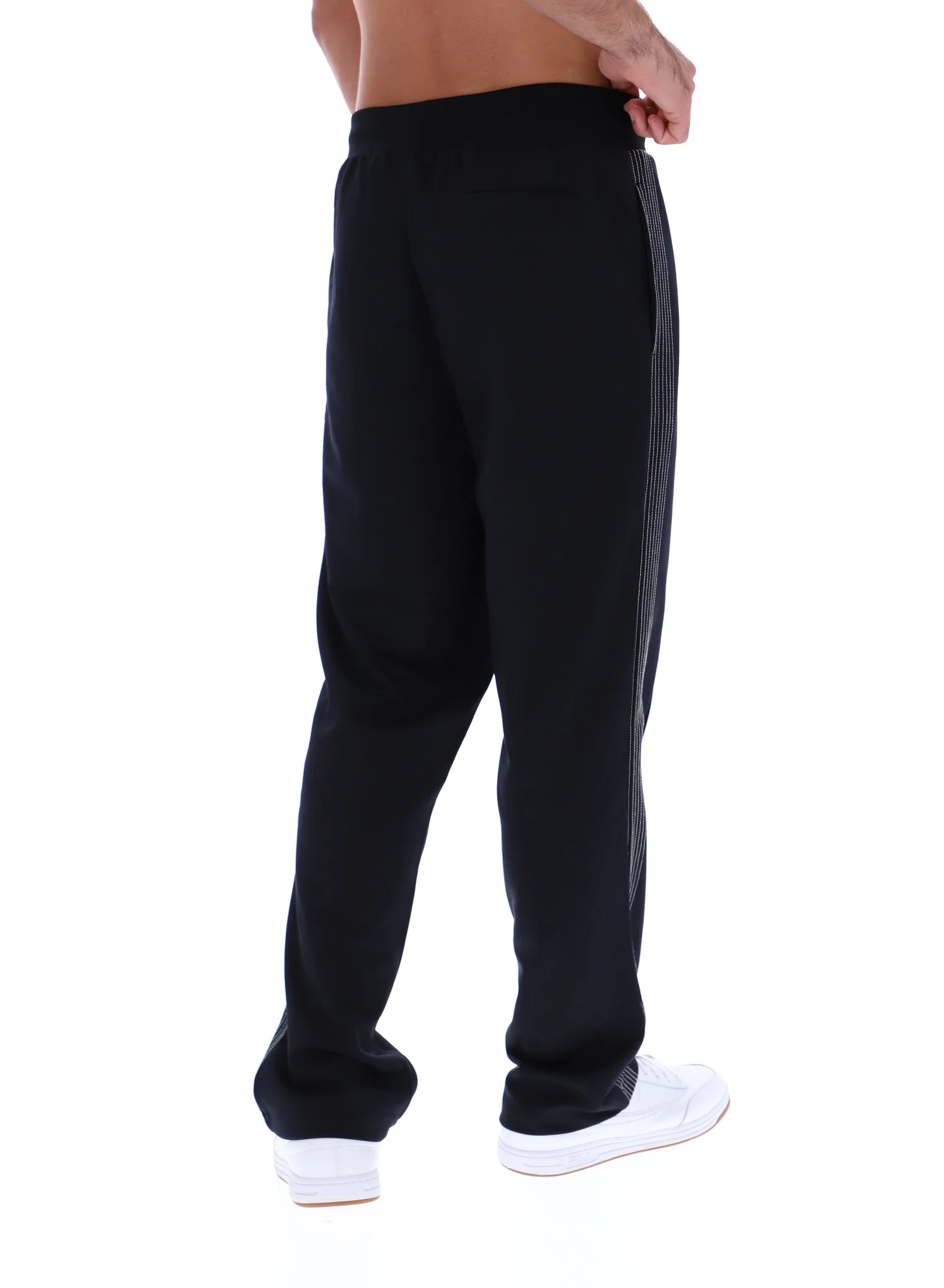Black Tavis Contrast Stitch Straight Leg Jogger - Image 6