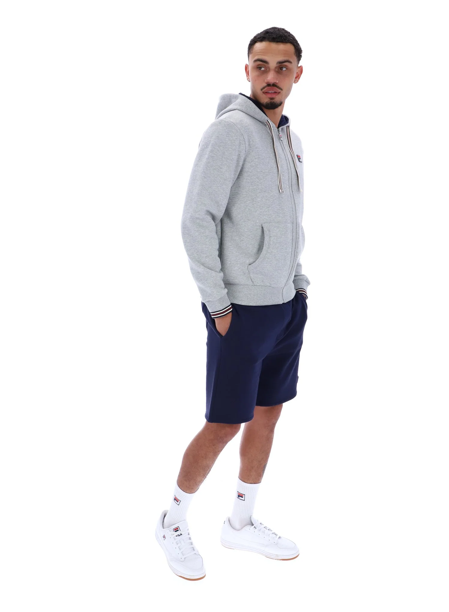 Grey Marl Tenconi Zip Up Hoodie - Image 5