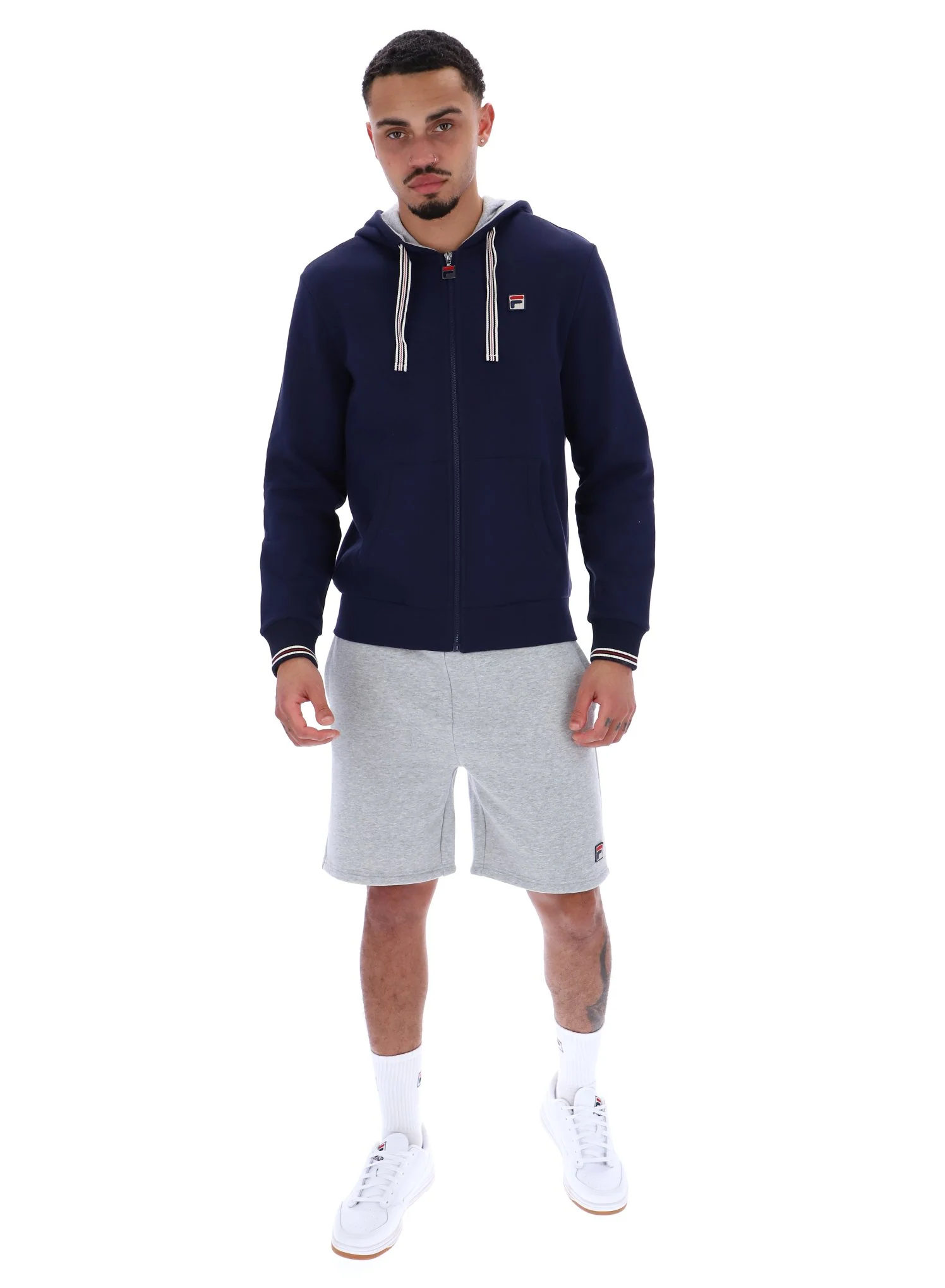 Fila Navy Tenconi Zip Up Hoodie - Image 4