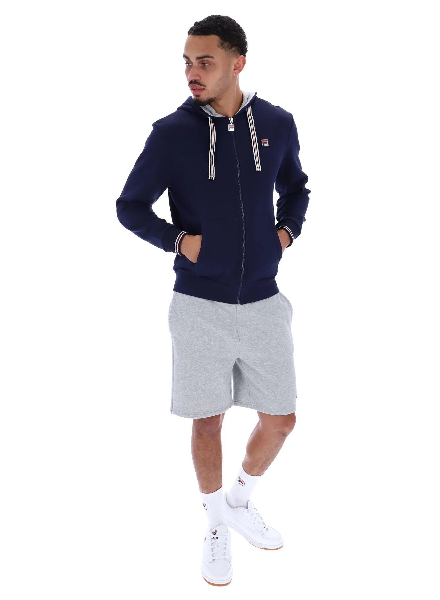 Fila Navy Tenconi Zip Up Hoodie - Image 6
