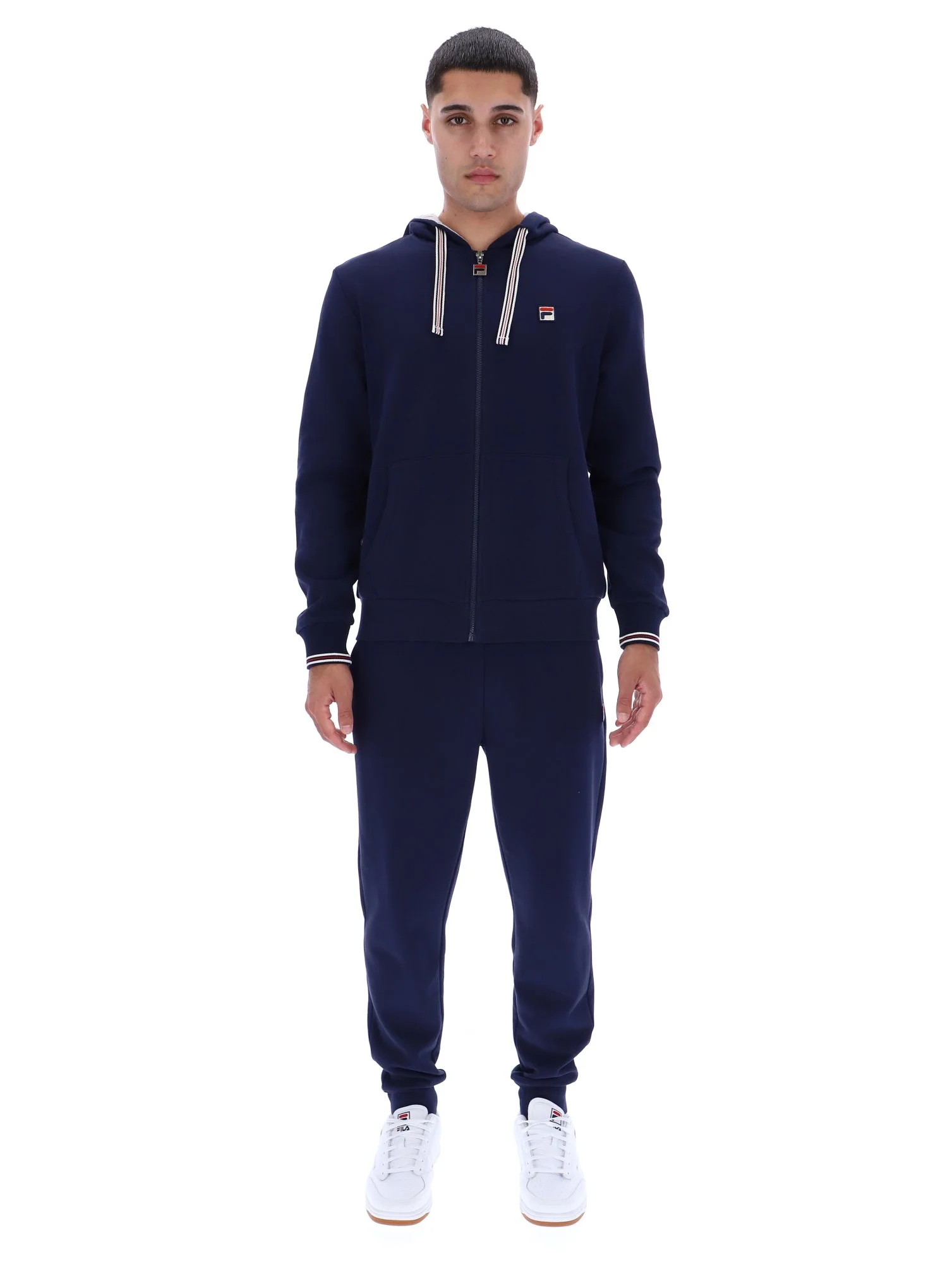 Fila Navy Tenconi Zip Up Hoodie - Image 3