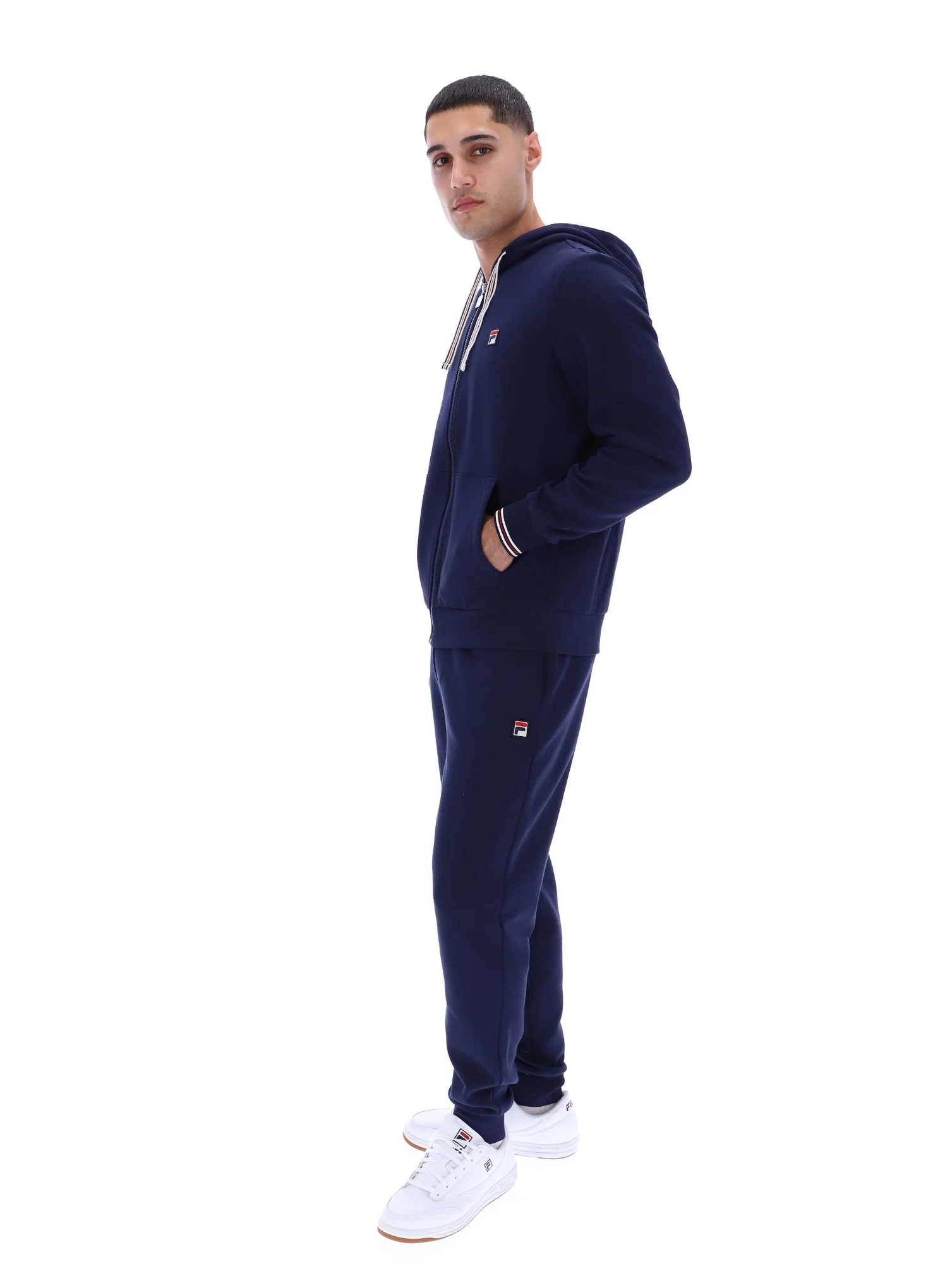 Fila Navy Tenconi Zip Up Hoodie - Image 4