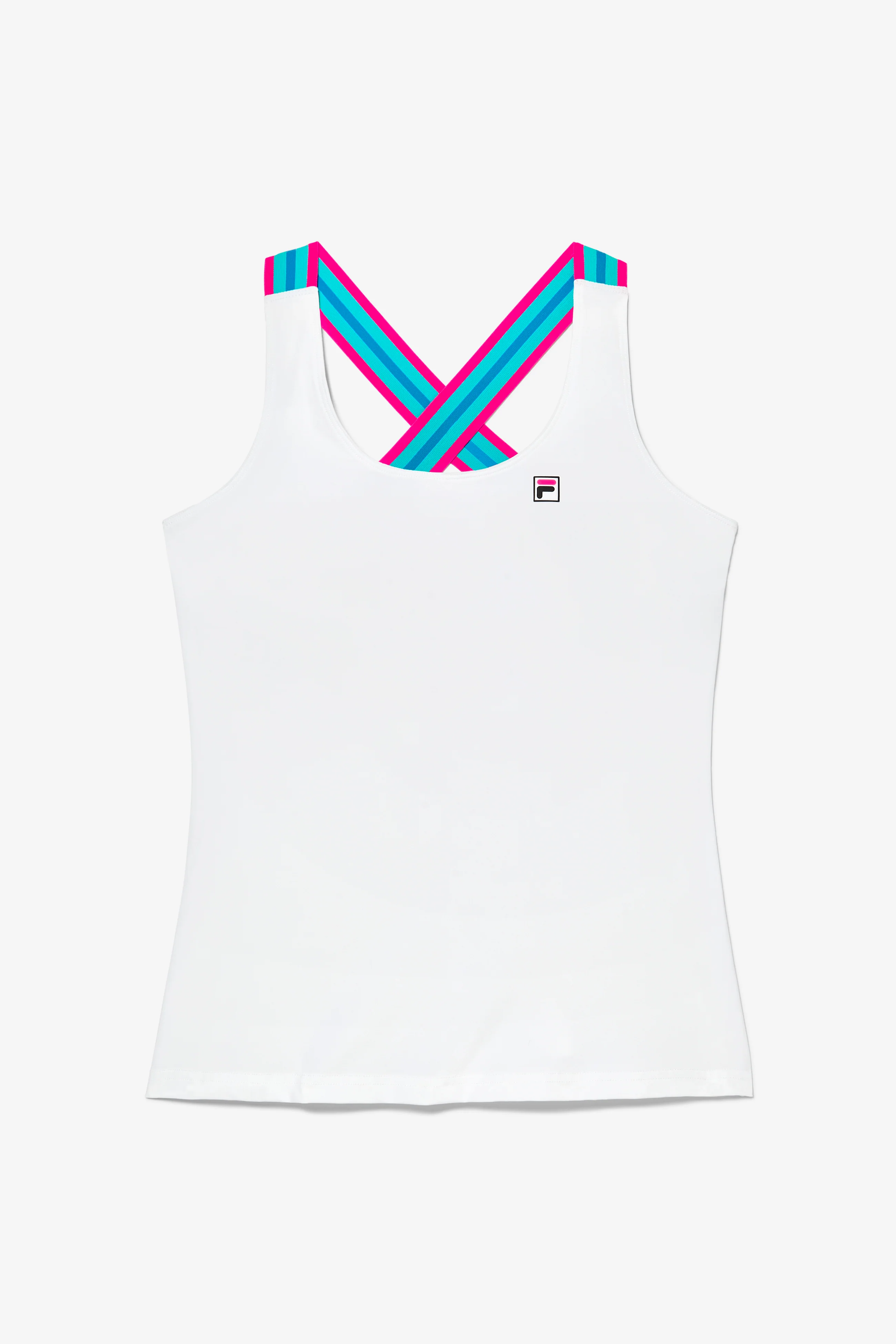 White Tennis BNP Cross Back Tank