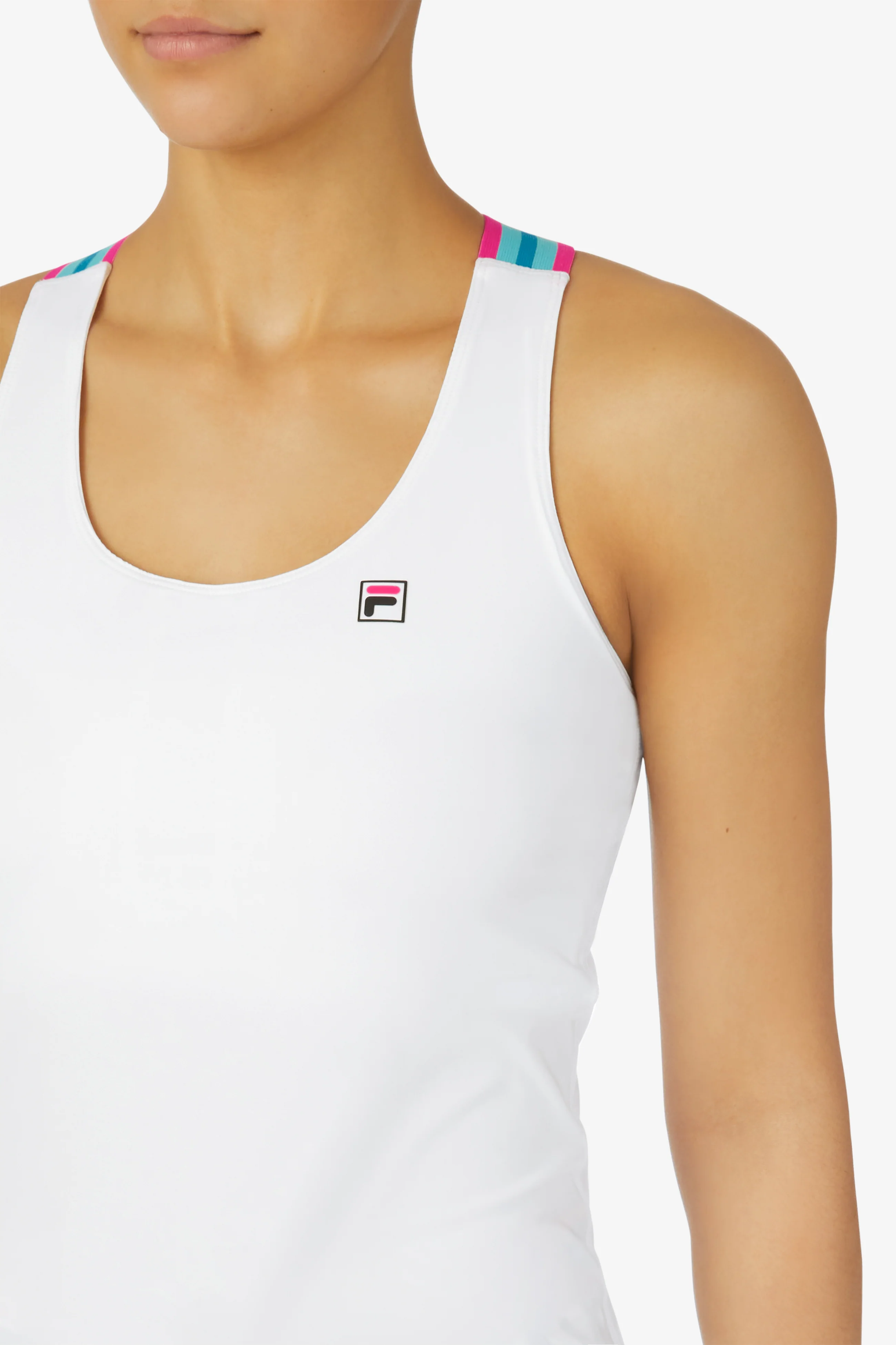 White Tennis BNP Cross Back Tank - Image 3