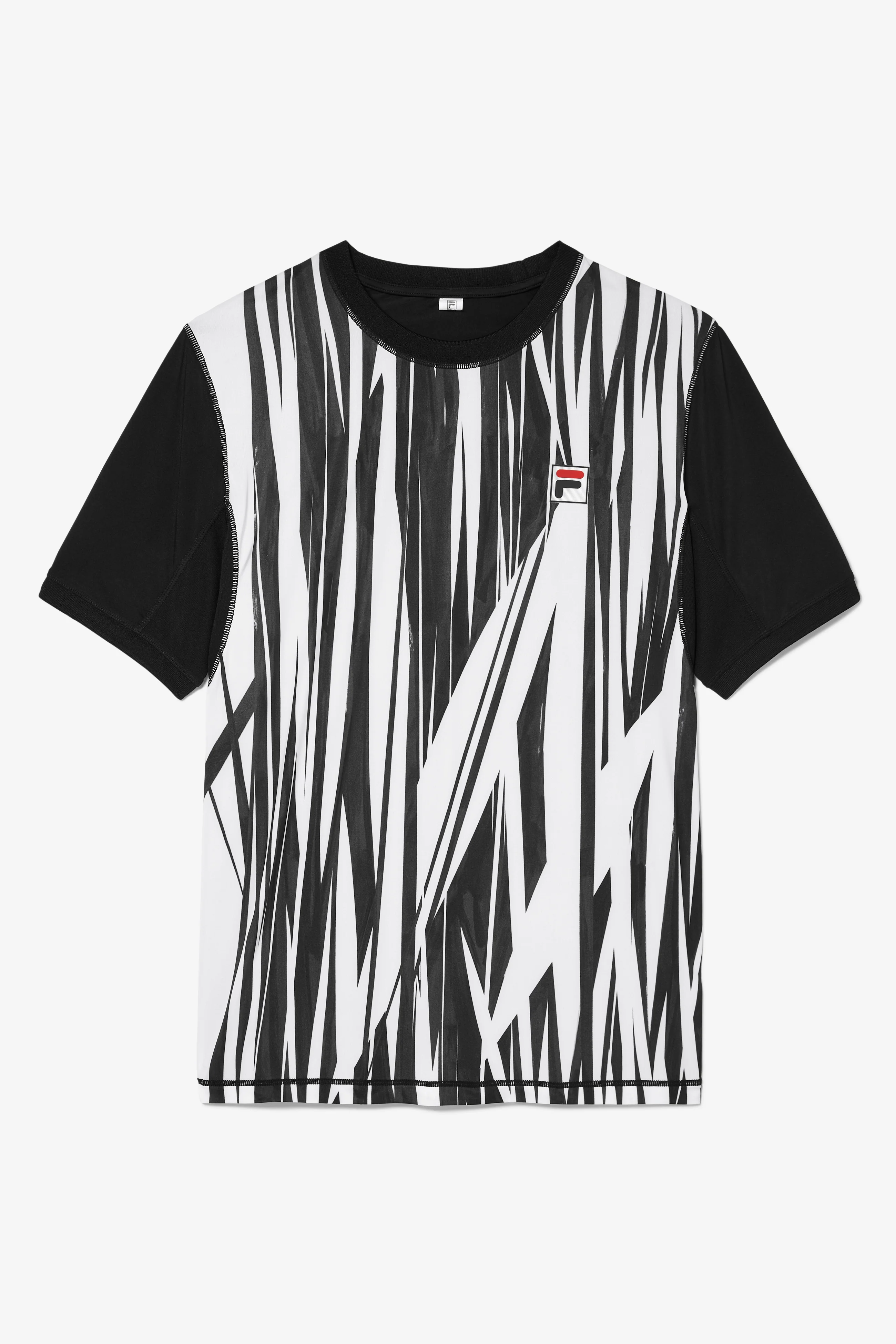 Shattered Black Pro Tennis Printed Crew Top - Image 2