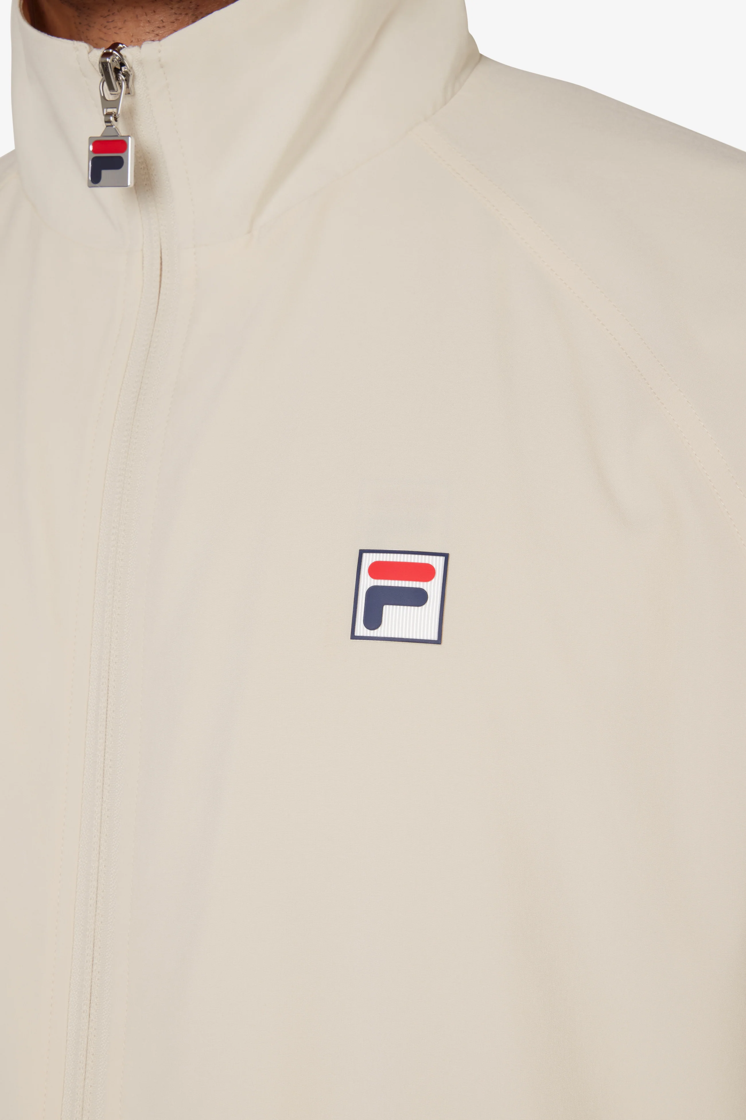 Beige Tennis Woven Court Track Top - Image 4