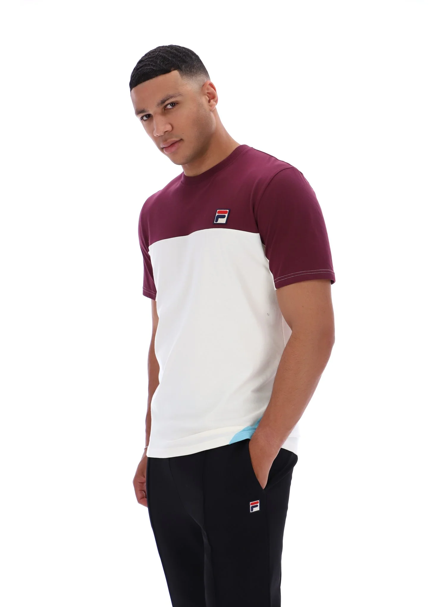 Fig Tiebreaker Colour Block T-Shirt - Image 3