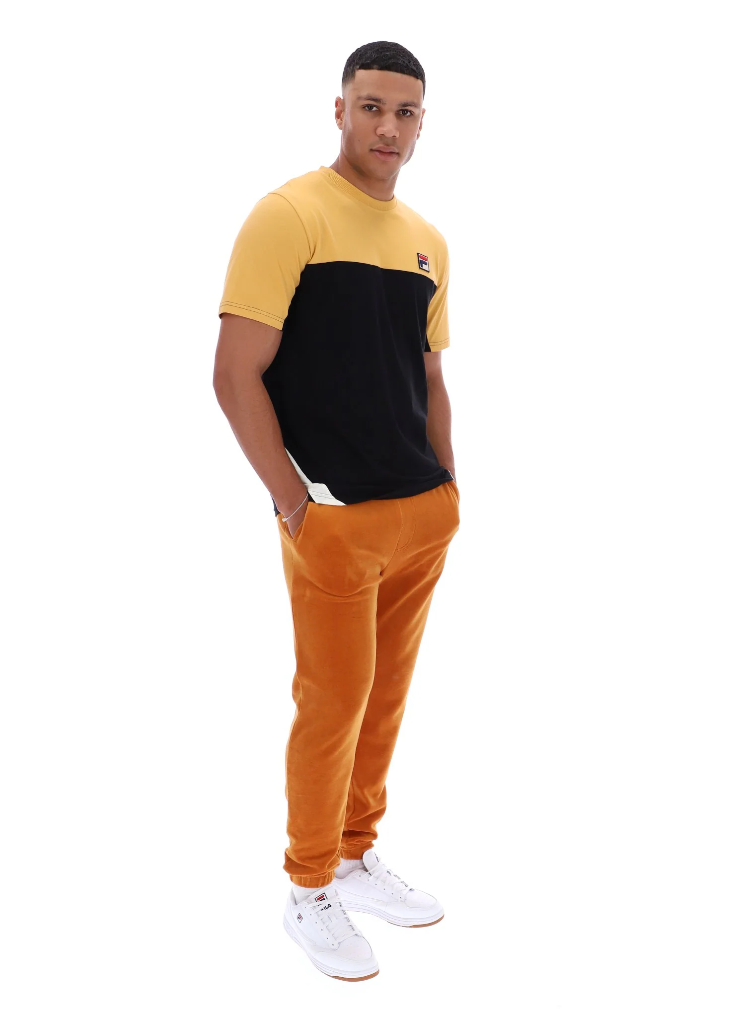Oak Buff Tiebreaker Colour Block T-Shirt - Image 6