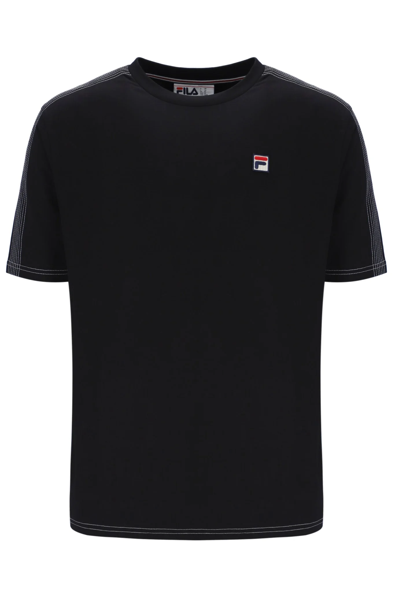 Black Trey Contrast Stitch Tee - Image 8