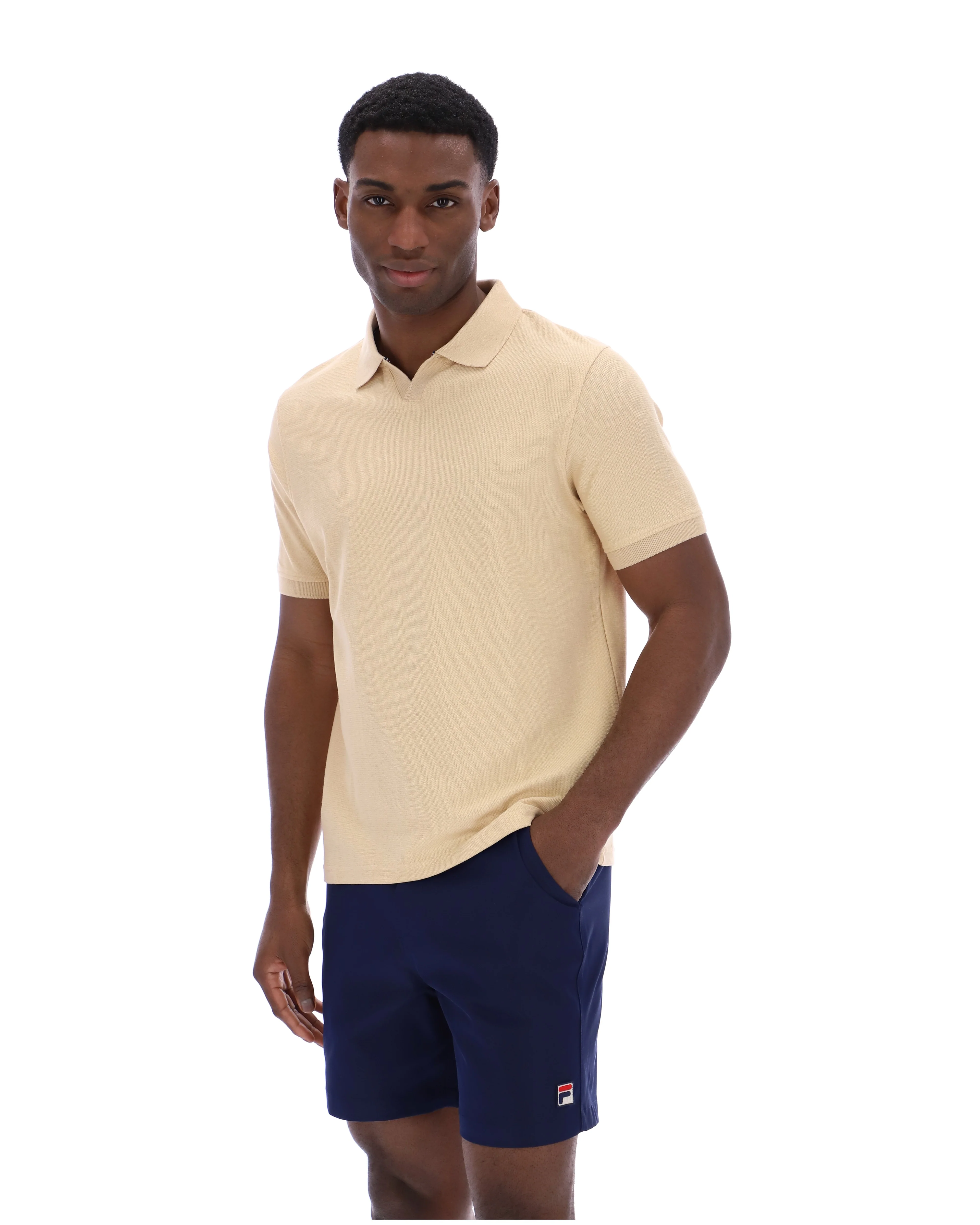 Classic Beige Tristiano Textured Polo - Image 6
