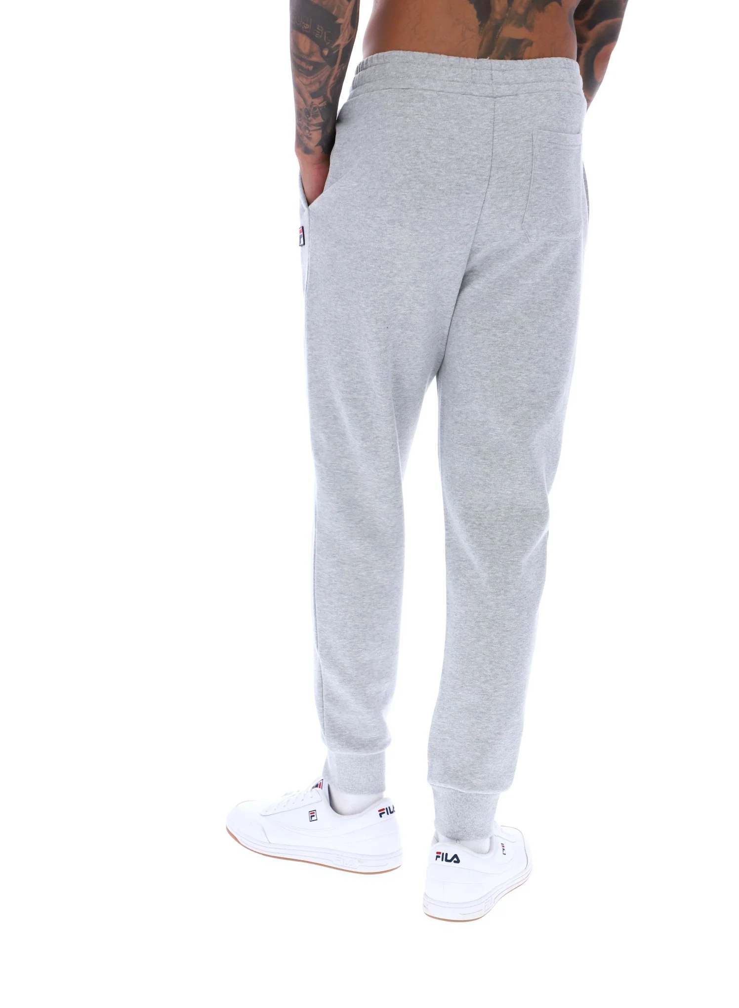 Grey Marl Visconti Tipped Cuff Track Pant - Image 3