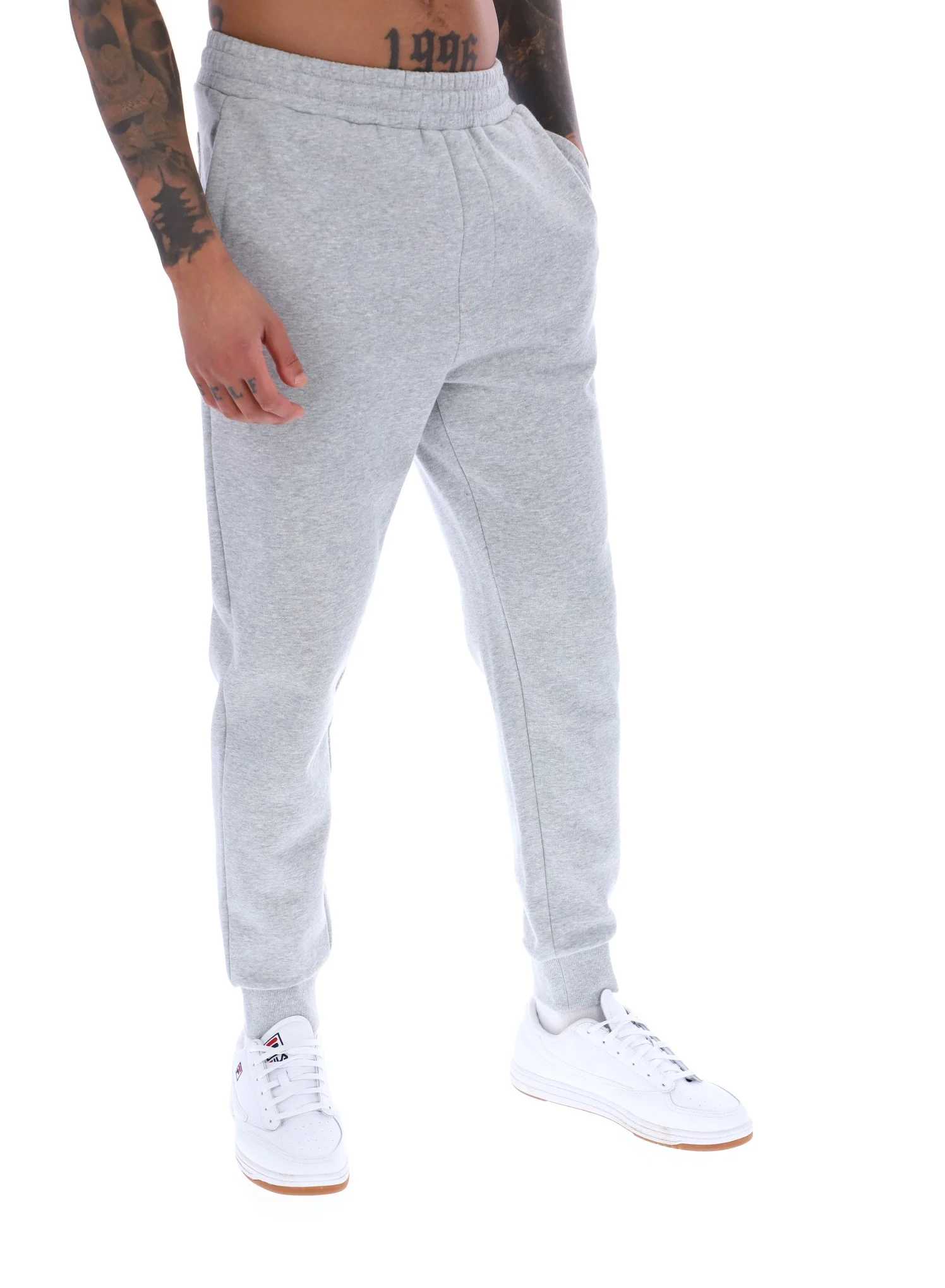 Grey Marl Visconti Tipped Cuff Track Pant - Image 4
