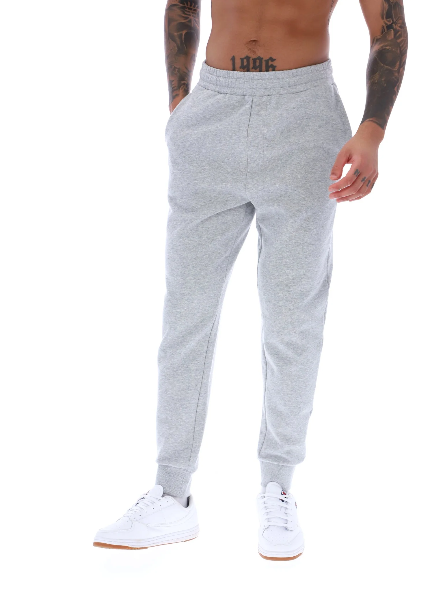 Grey Marl Visconti Tipped Cuff Track Pant - Image 5
