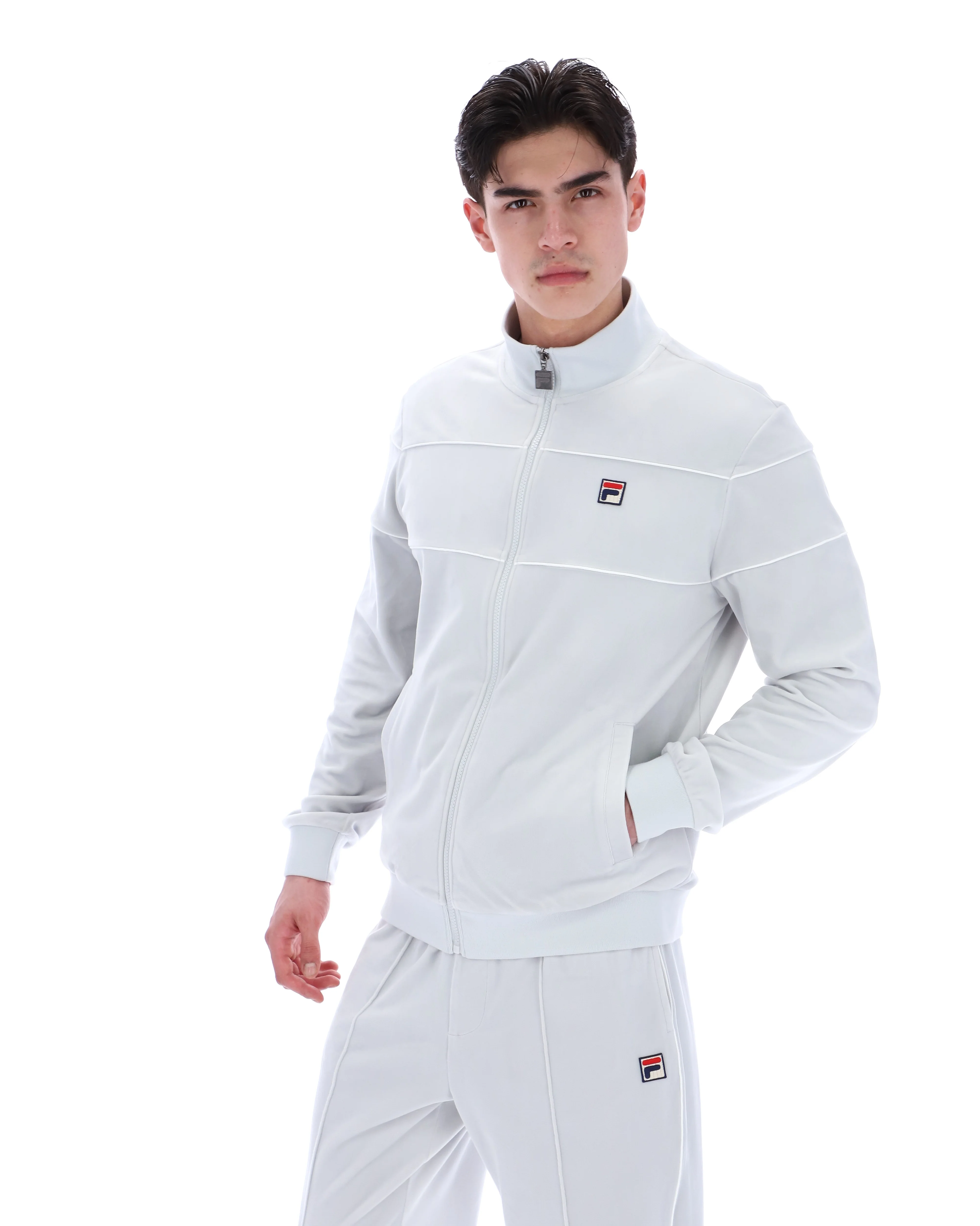 Dawn Blue Vittorio Velour Track Top - Image 7