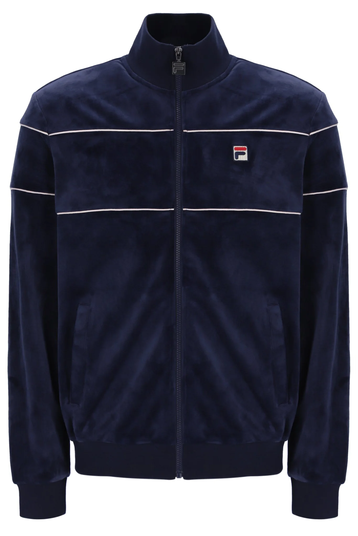 Fila Navy Vittorio Velour Track Top - Image 2