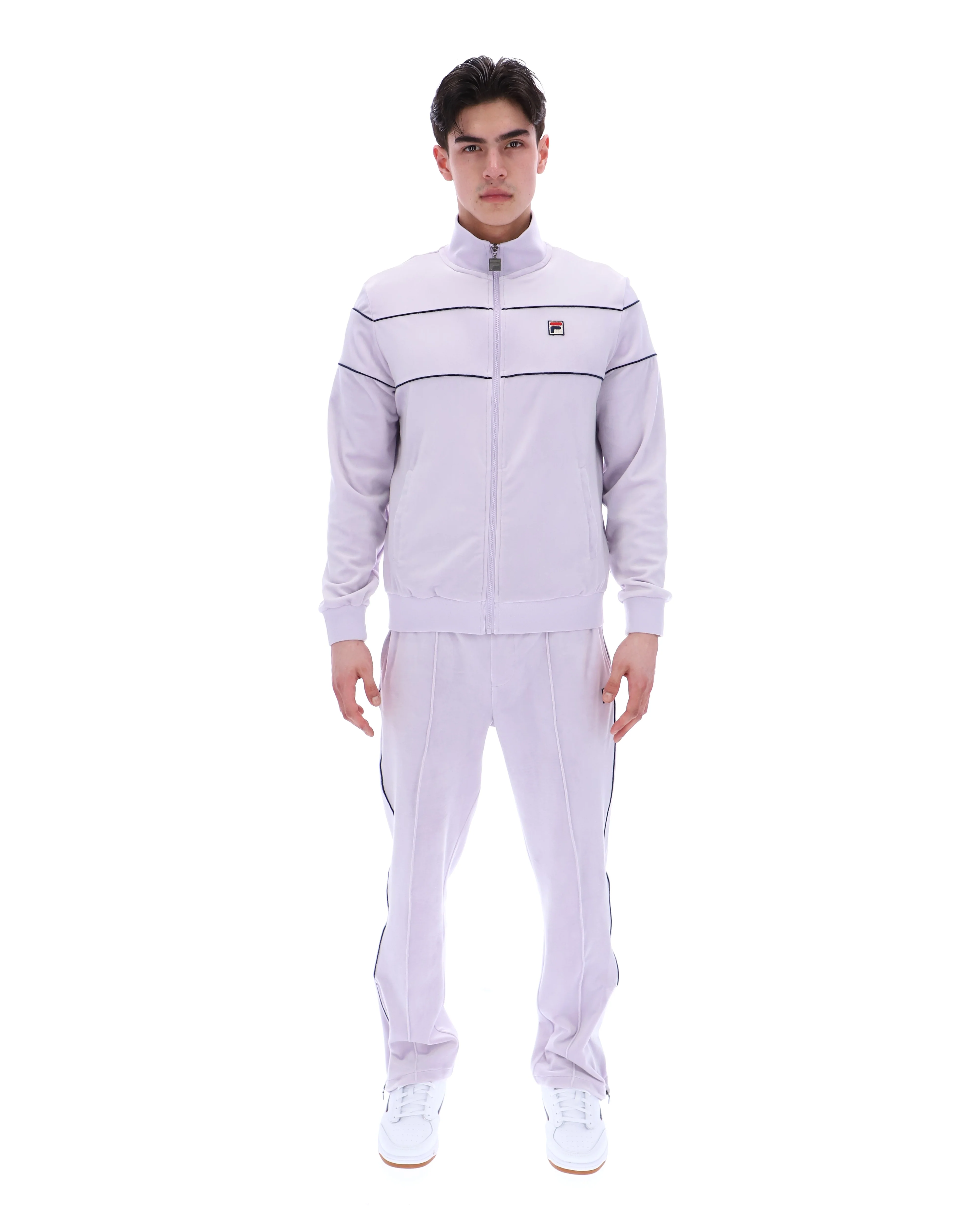 Misty Lilac Vittorio Velour Track Tops - Image 4