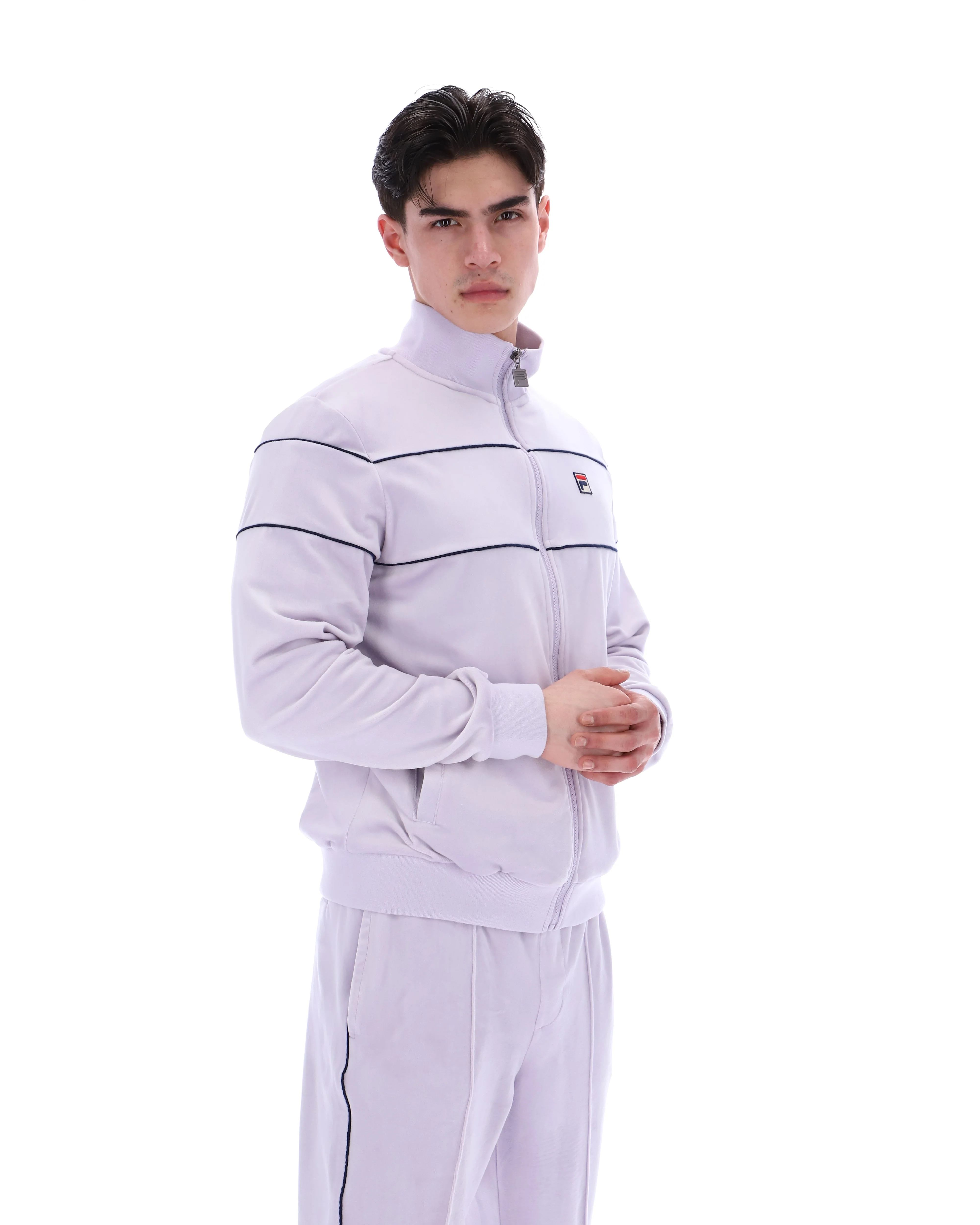 Misty Lilac Vittorio Velour Track Tops - Image 5
