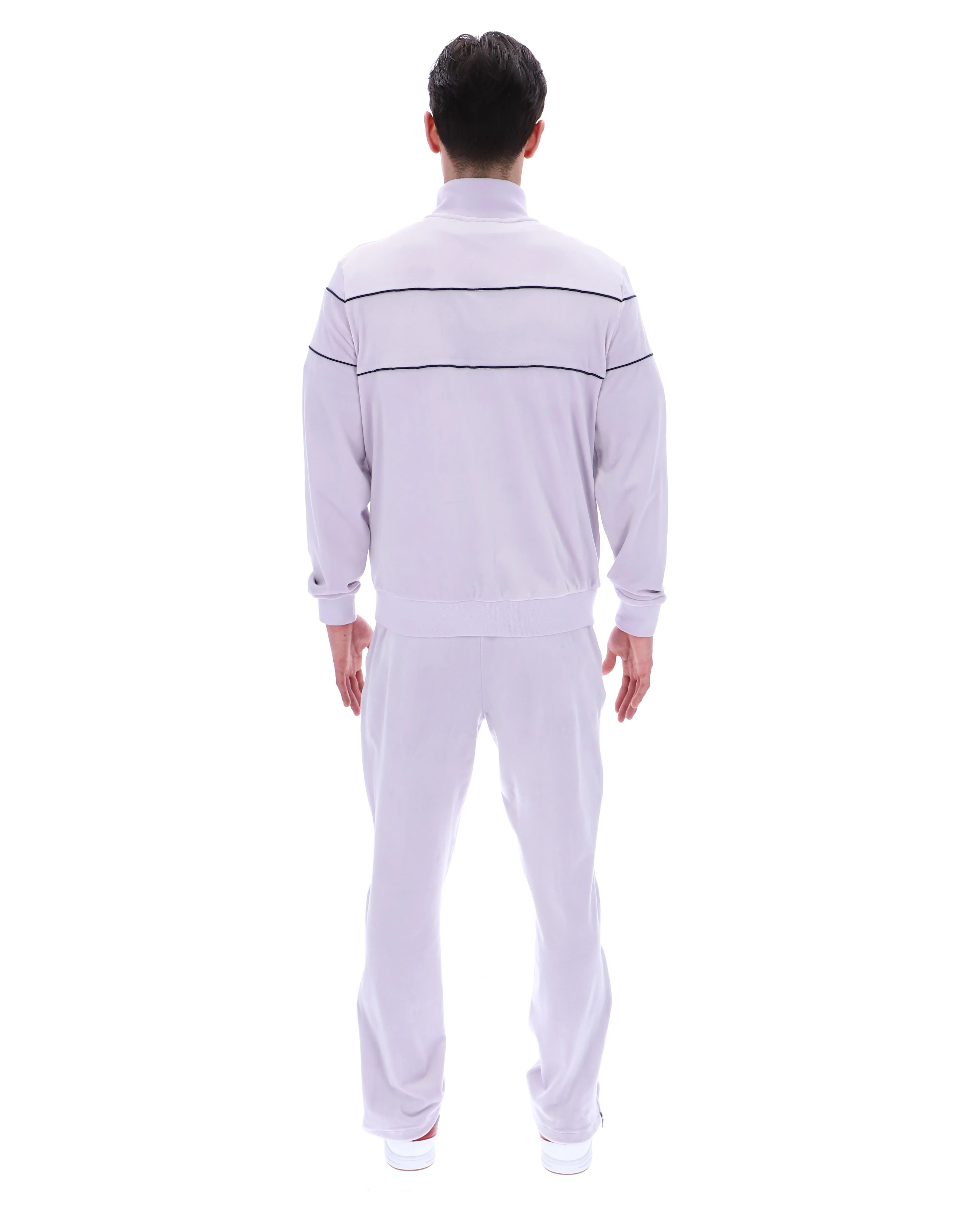 Misty Lilac Vittorio Velour Track Tops - Image 9