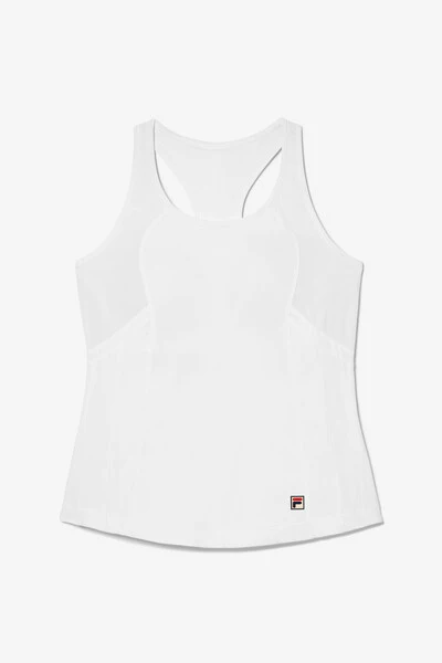 White Whiteline Tennis Pro Racerback Tank - Image 2