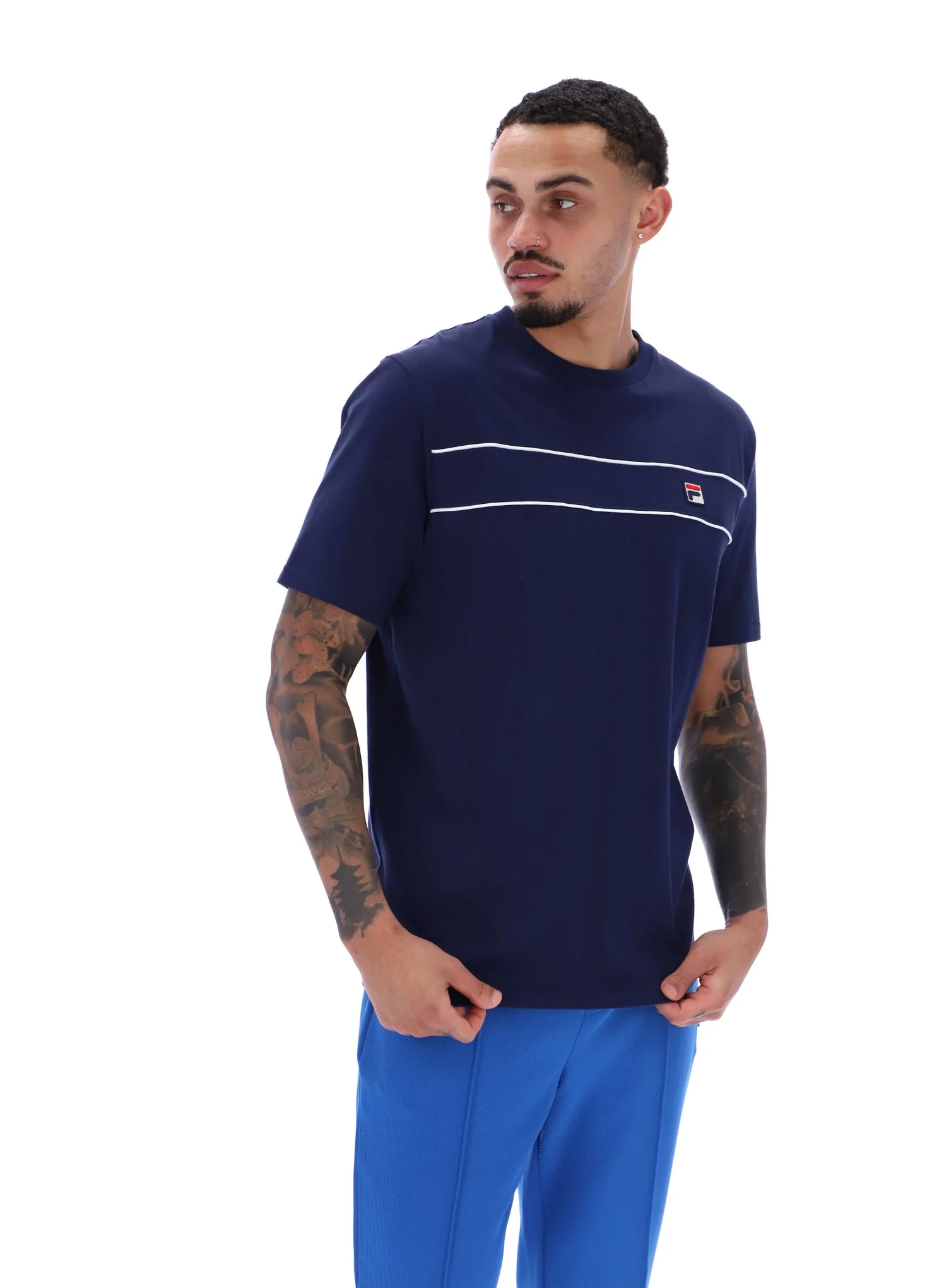 Fila Navy Williams Contrast Piping T-Shirt - Image 11