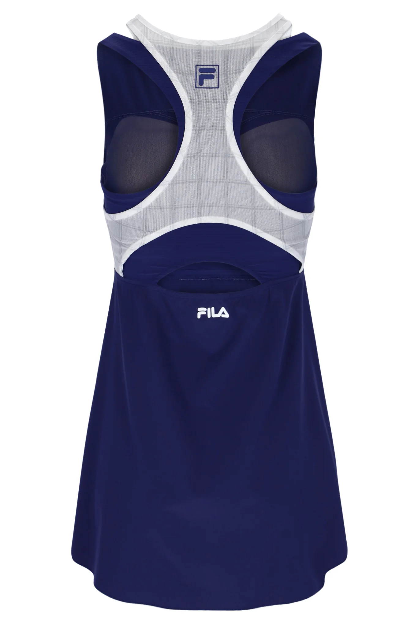 Navy Women’s Mesh Jersey Dress with Inner Shorts - Image 3