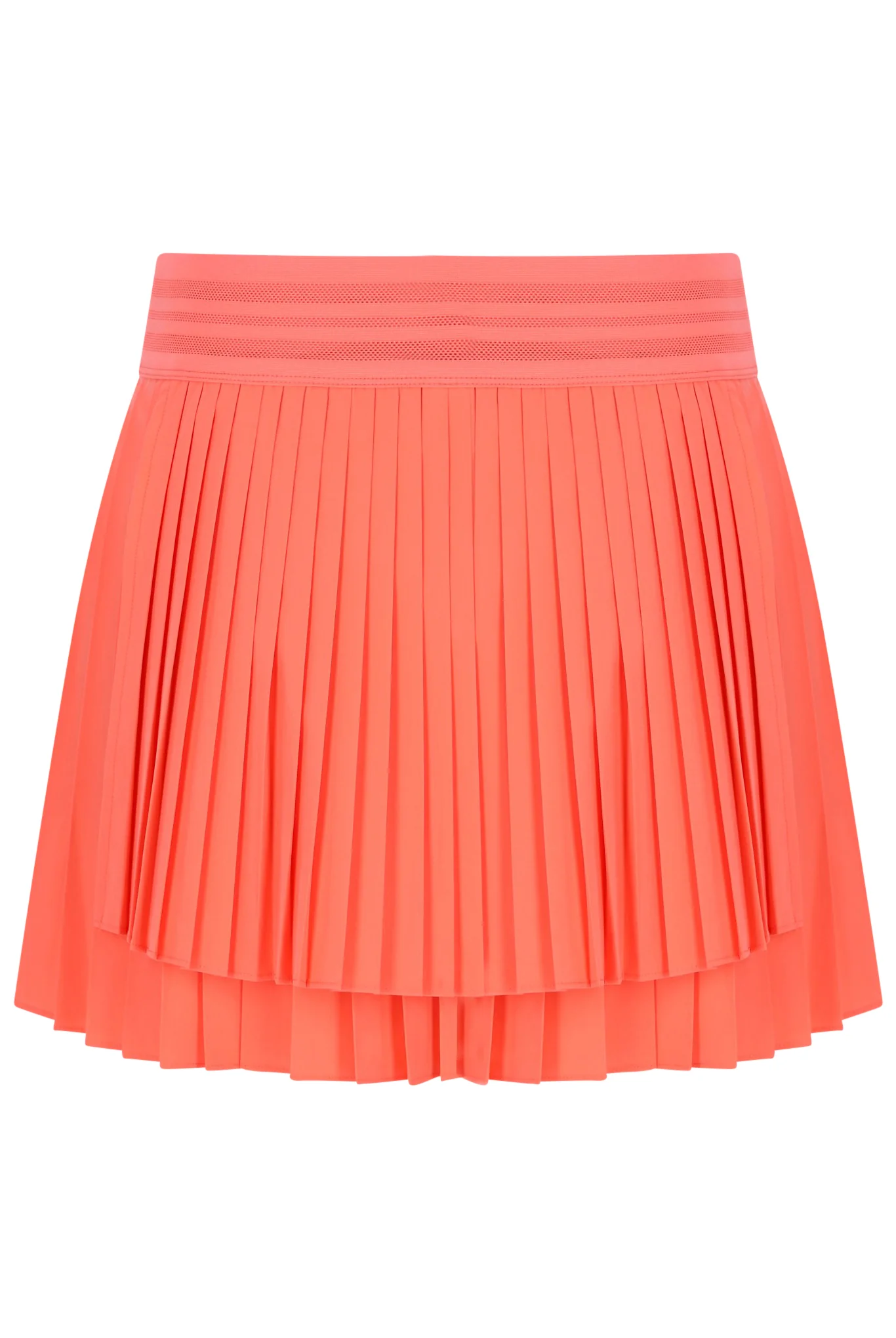 Neon Orange Women’s Pleated Wrap Tennis Skirt - Image 2
